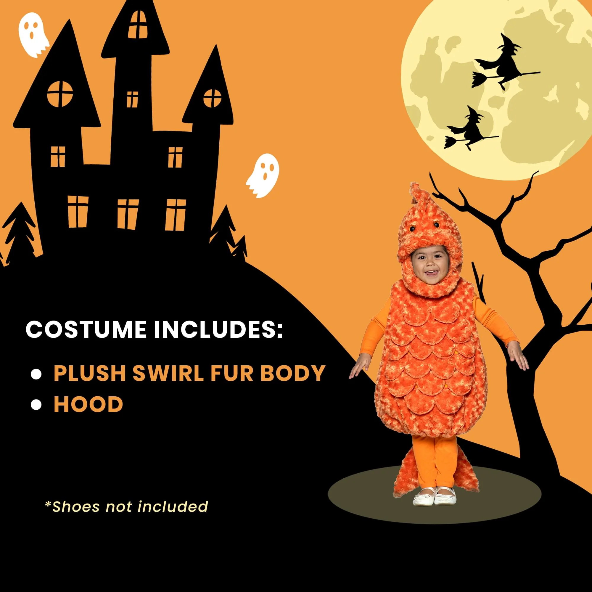 Goldfish Plush Swirl Fur Toddler Costume - Image 4