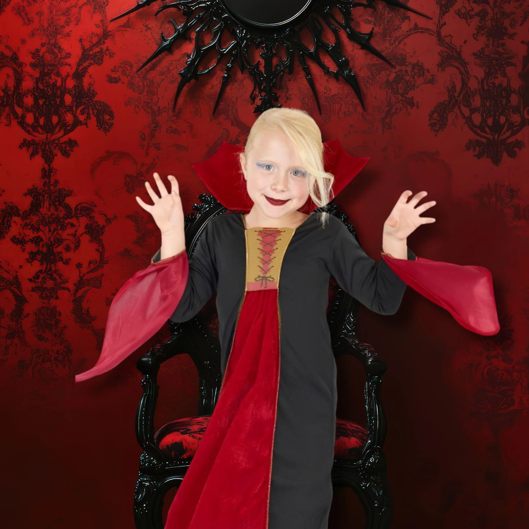 Gothic Vampiress Child Costume - Image 4