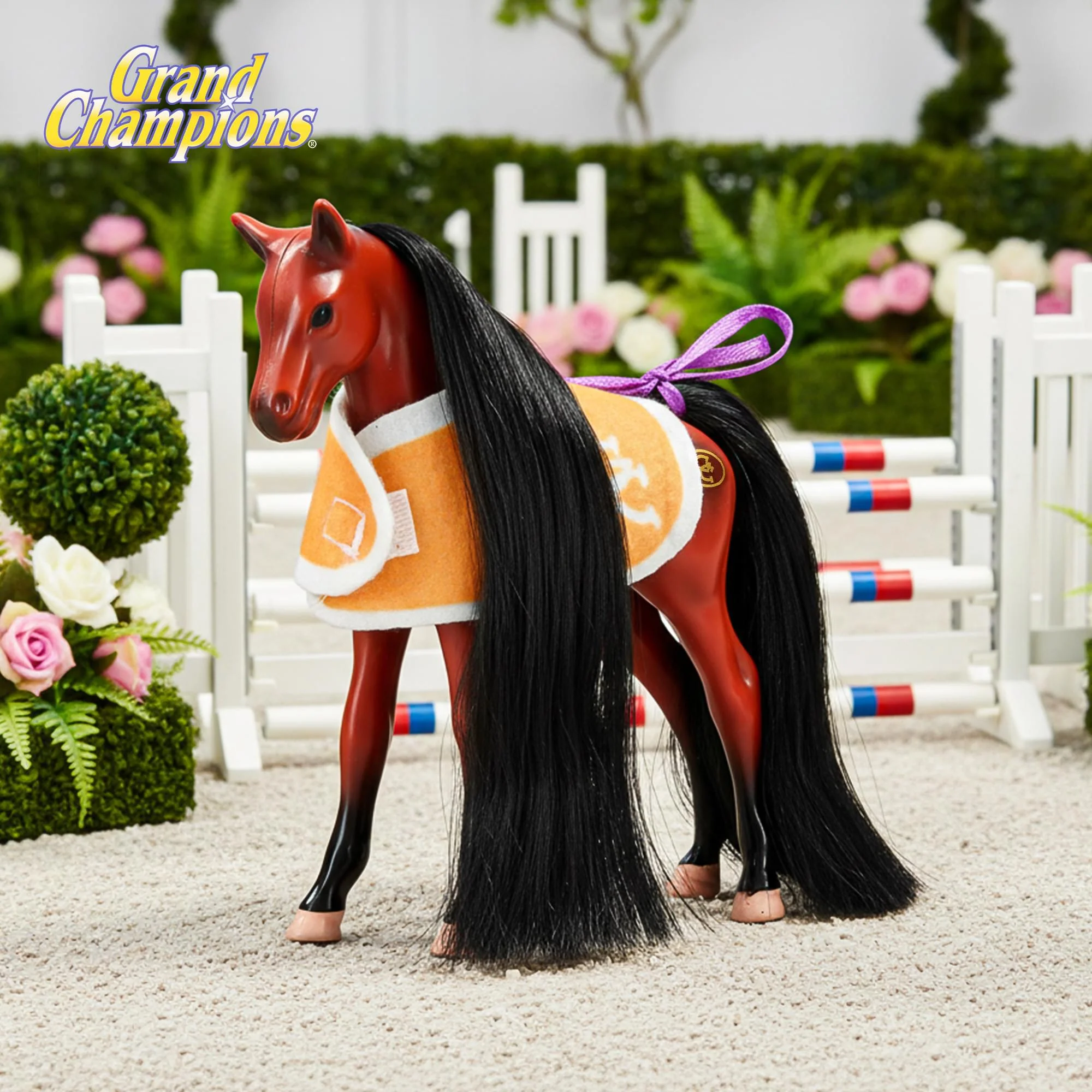 Grand Champions Mini Horse Collection Foal Figure | Bay Hackney - Image 7