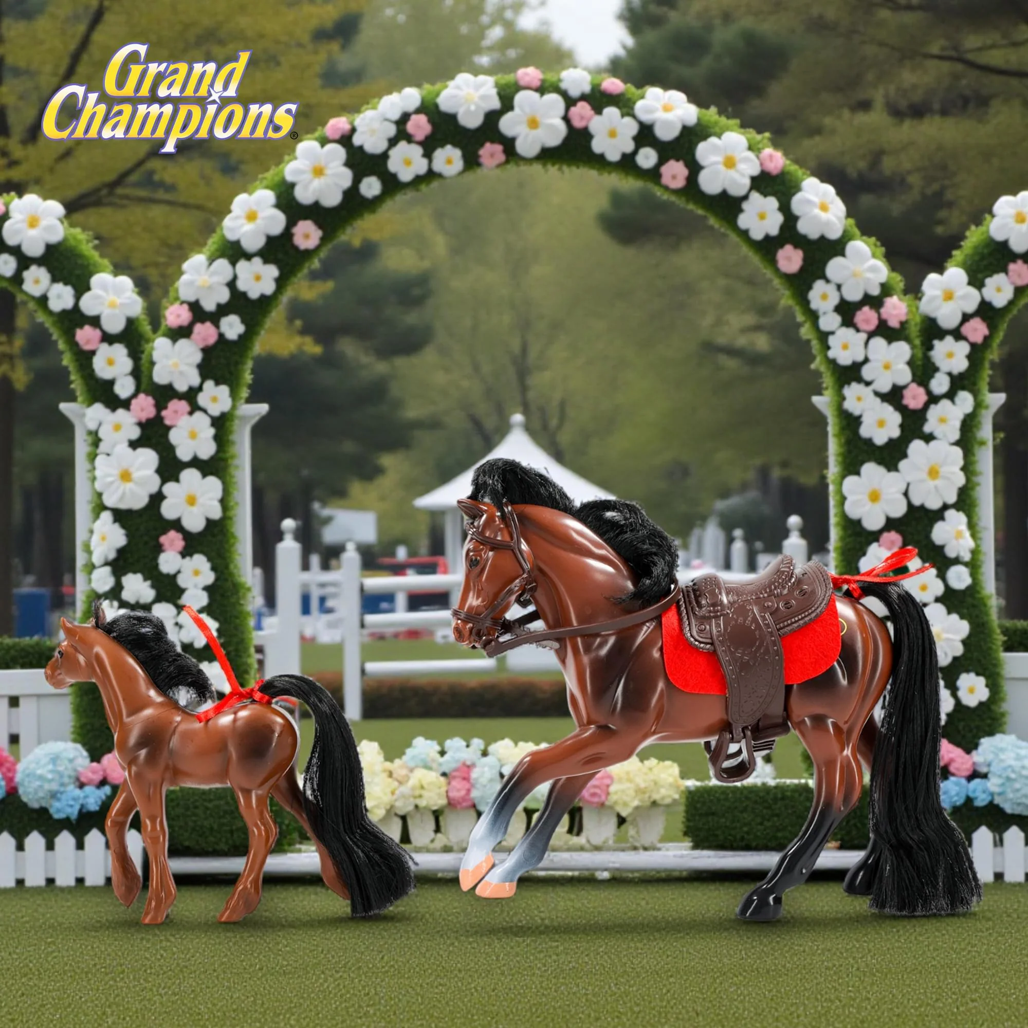 Grand Champions Premium Stallion Collection Set Of 2 | Dark Bay Thoroughbred - Image 7