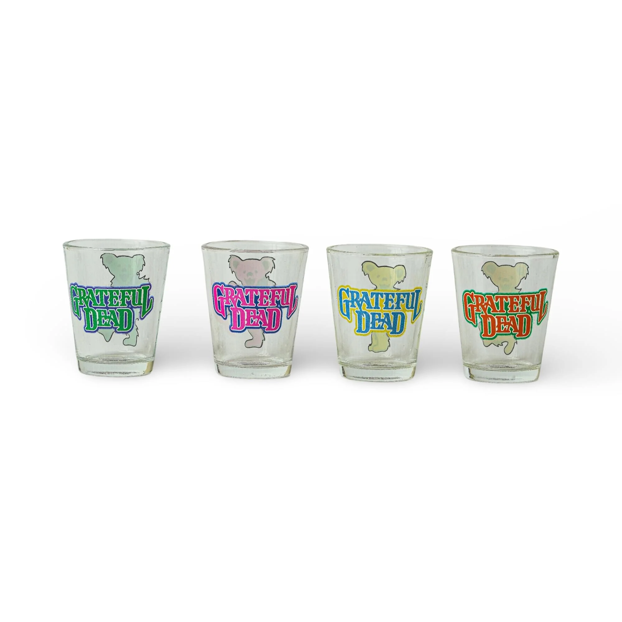 Grateful Dead Dancing Bears 4-Piece 1.5oz Shot Glass Set - Image 2