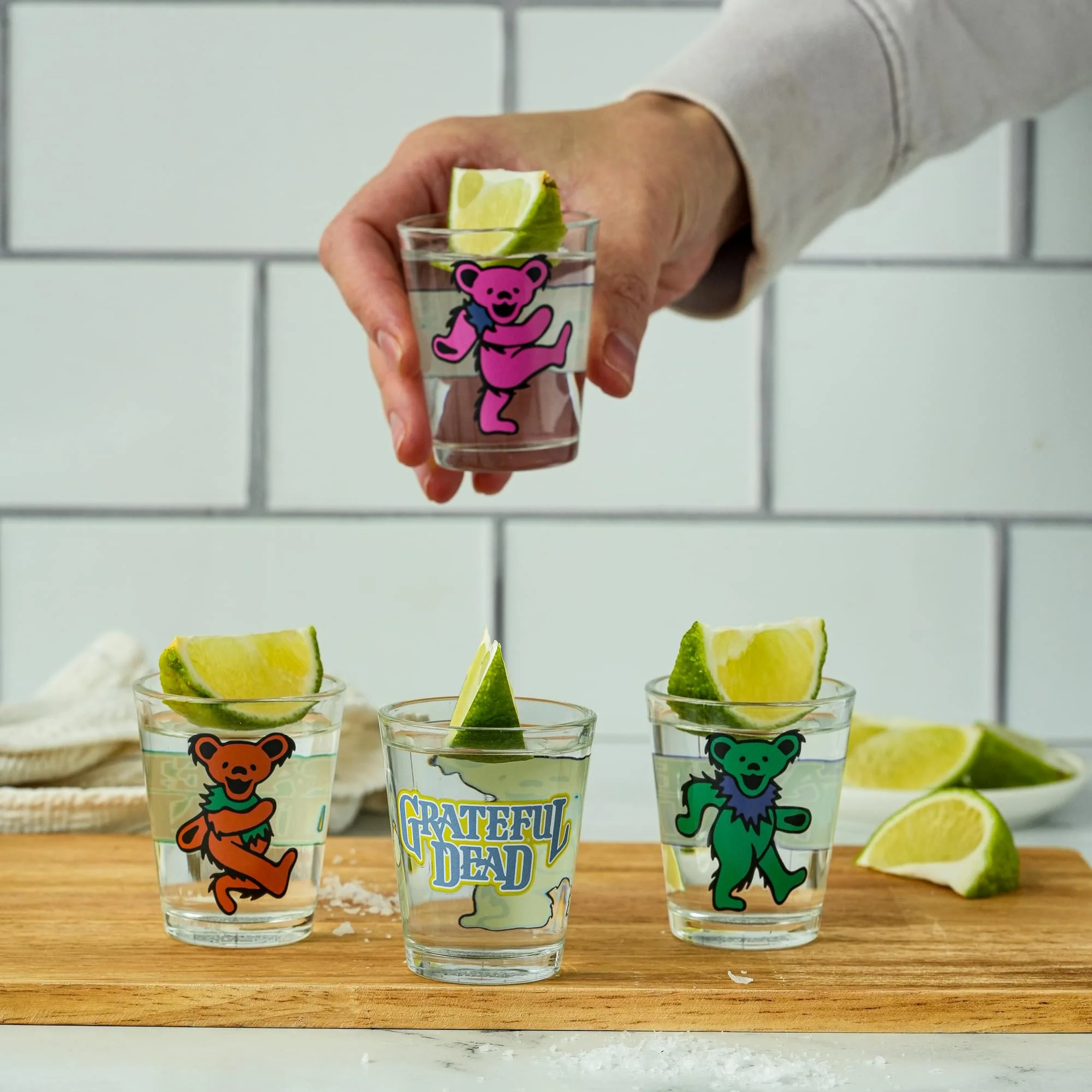 Grateful Dead Dancing Bears 4-Piece 1.5oz Shot Glass Set - Image 8