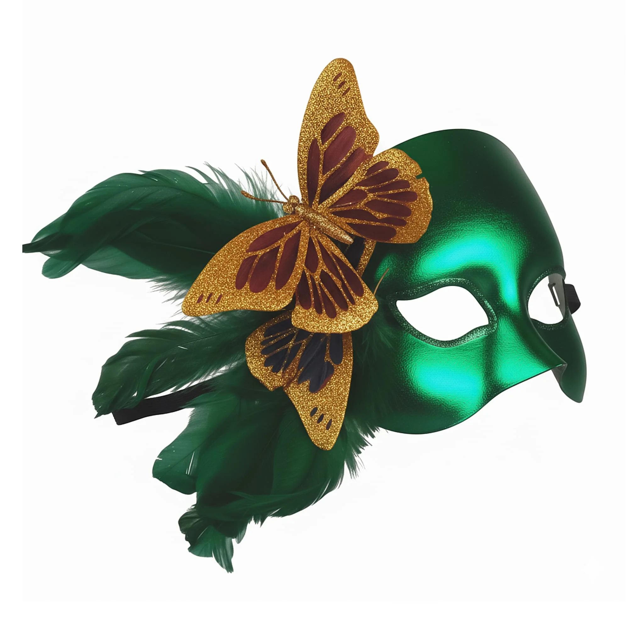 Green Garden Butterfly Mask Costume Accessory - Image 3