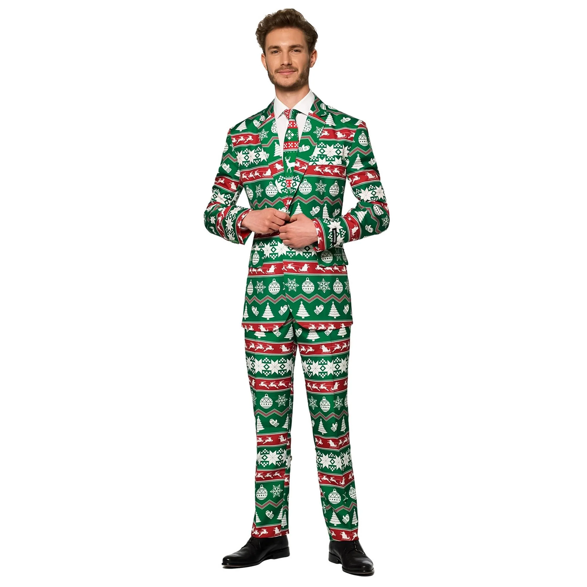 Green Nordic Christmas Men's Suitmeister - Image 2