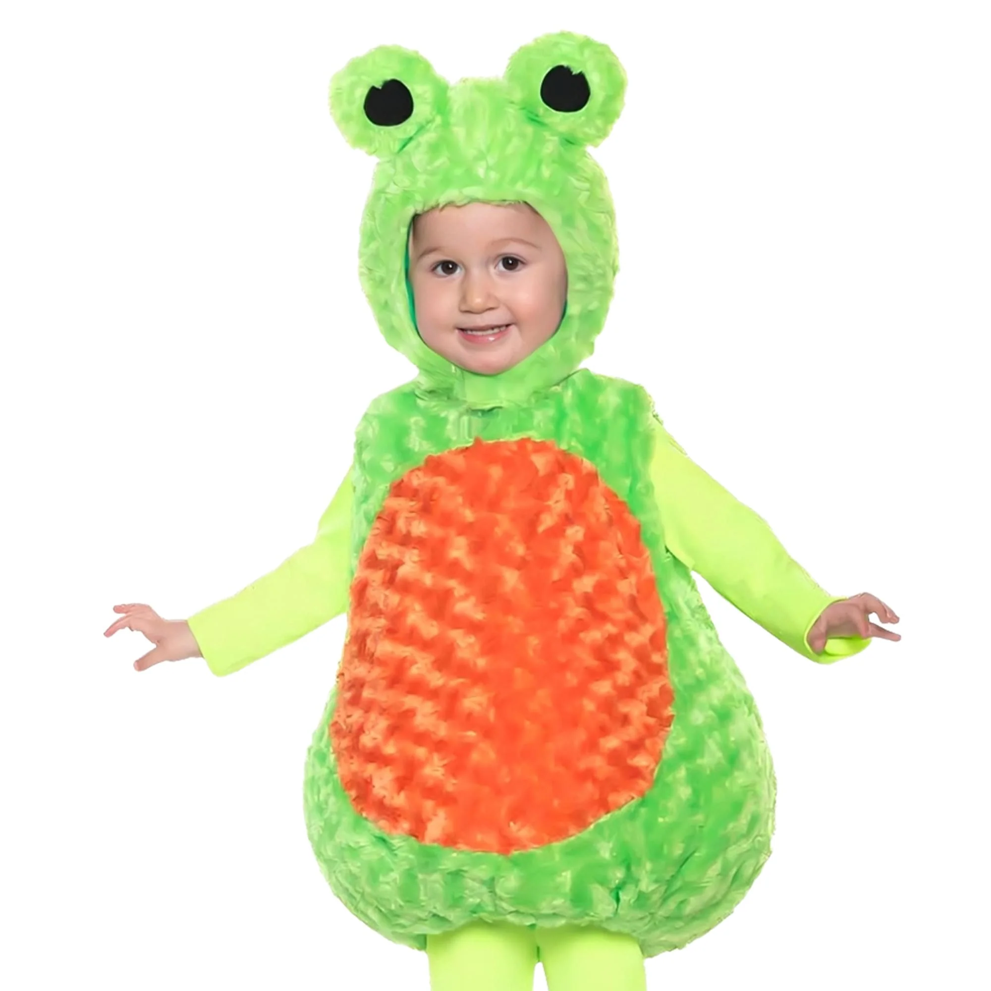 Green Tree Frog Plush Baby Costume With Hood - Image 2
