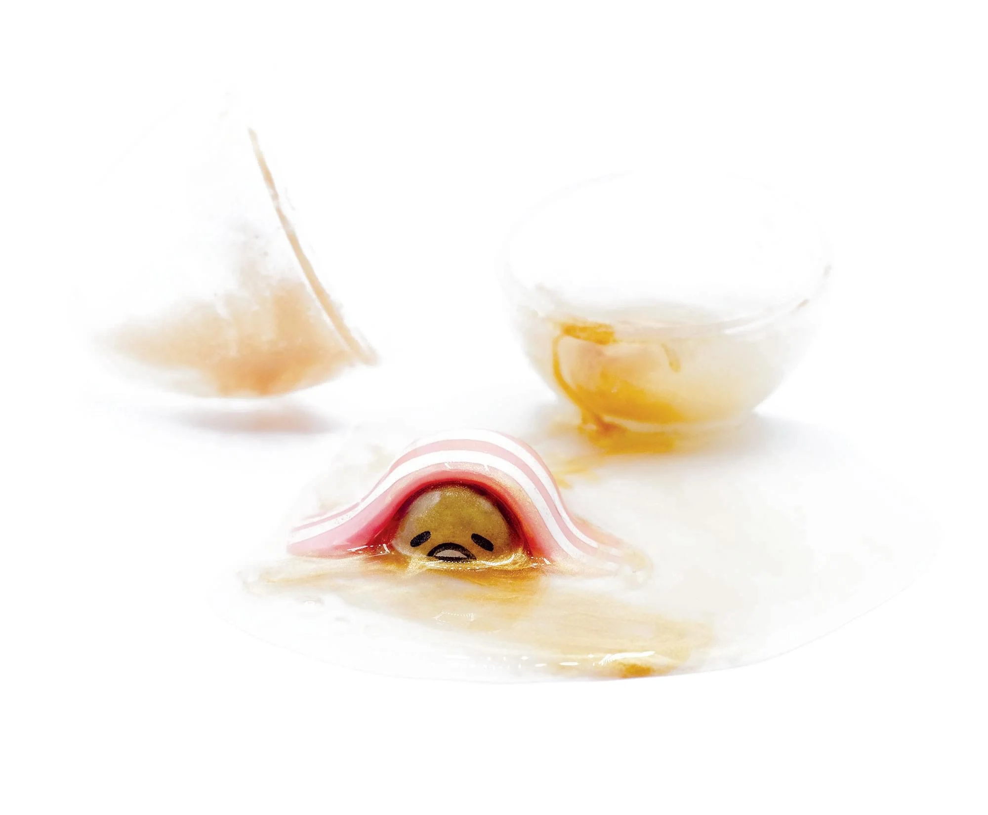 Gudetama The Lazy Egg Metallic Slime & Mini Figure | Orange - Image 3