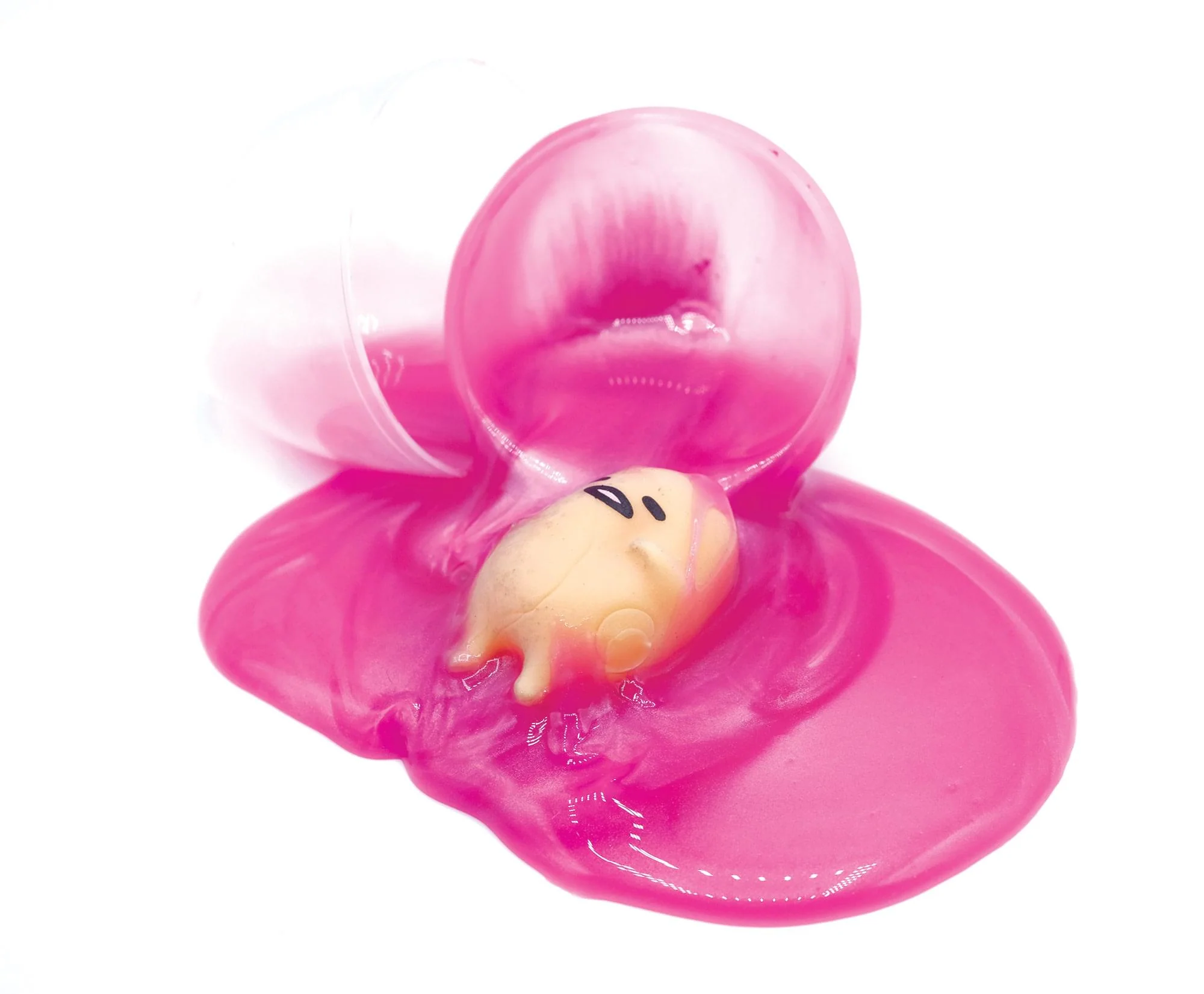 Gudetama The Lazy Egg Metallic Slime & Mini Figure | Pink - Image 2