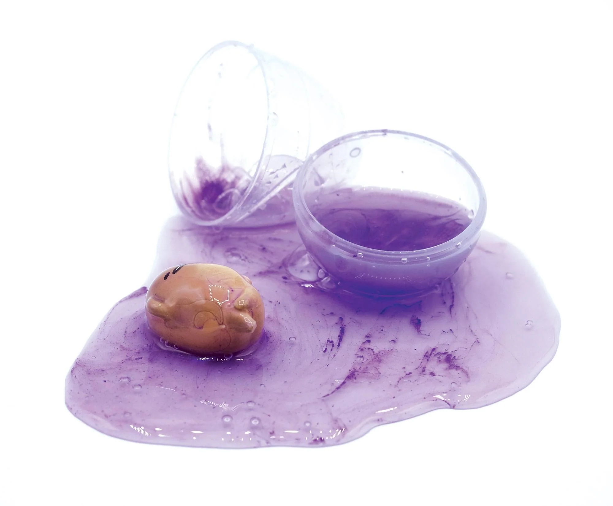 Gudetama The Lazy Egg Metallic Slime & Mini Figure | Purple - Image 2