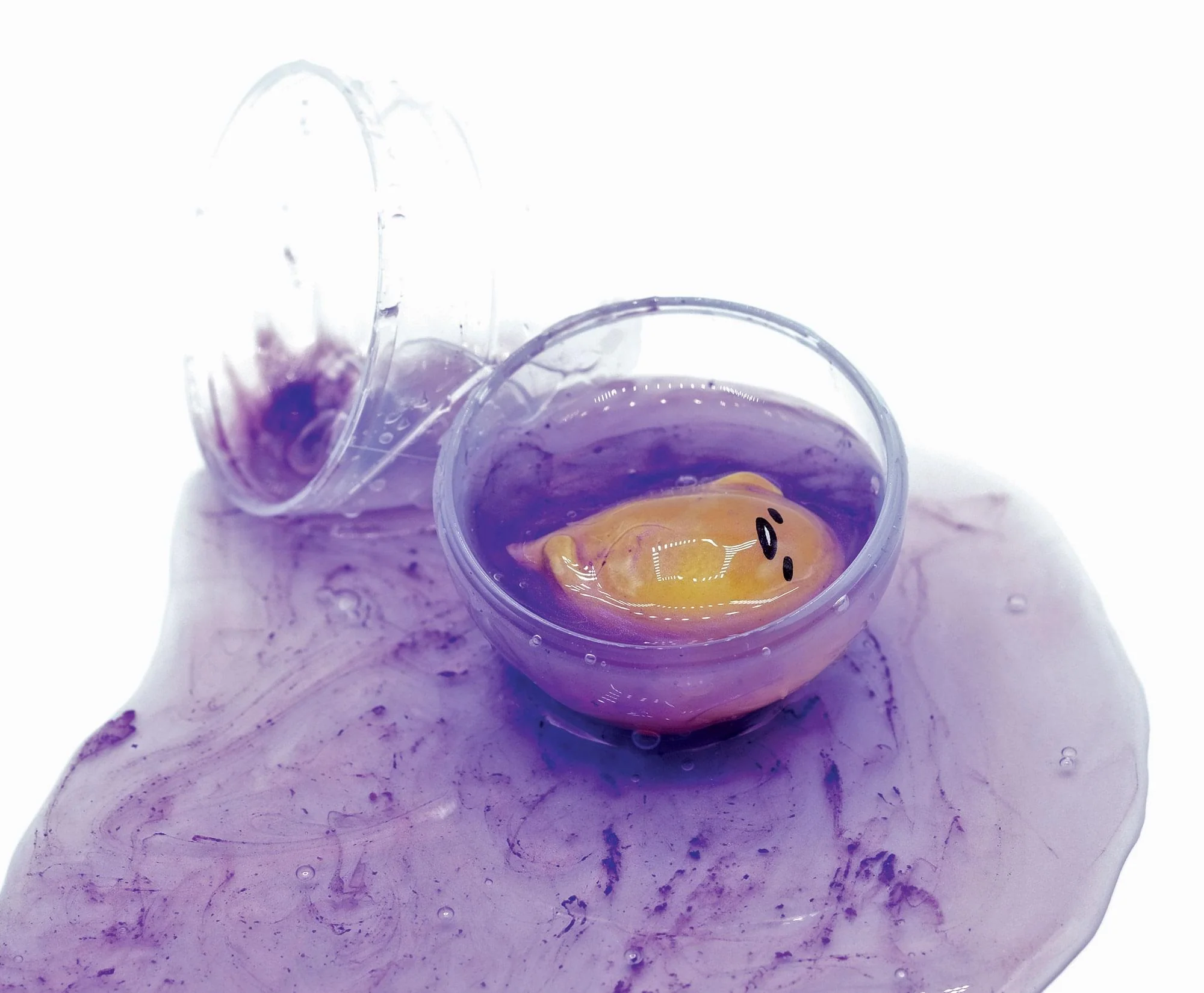 Gudetama The Lazy Egg Metallic Slime & Mini Figure | Purple - Image 3
