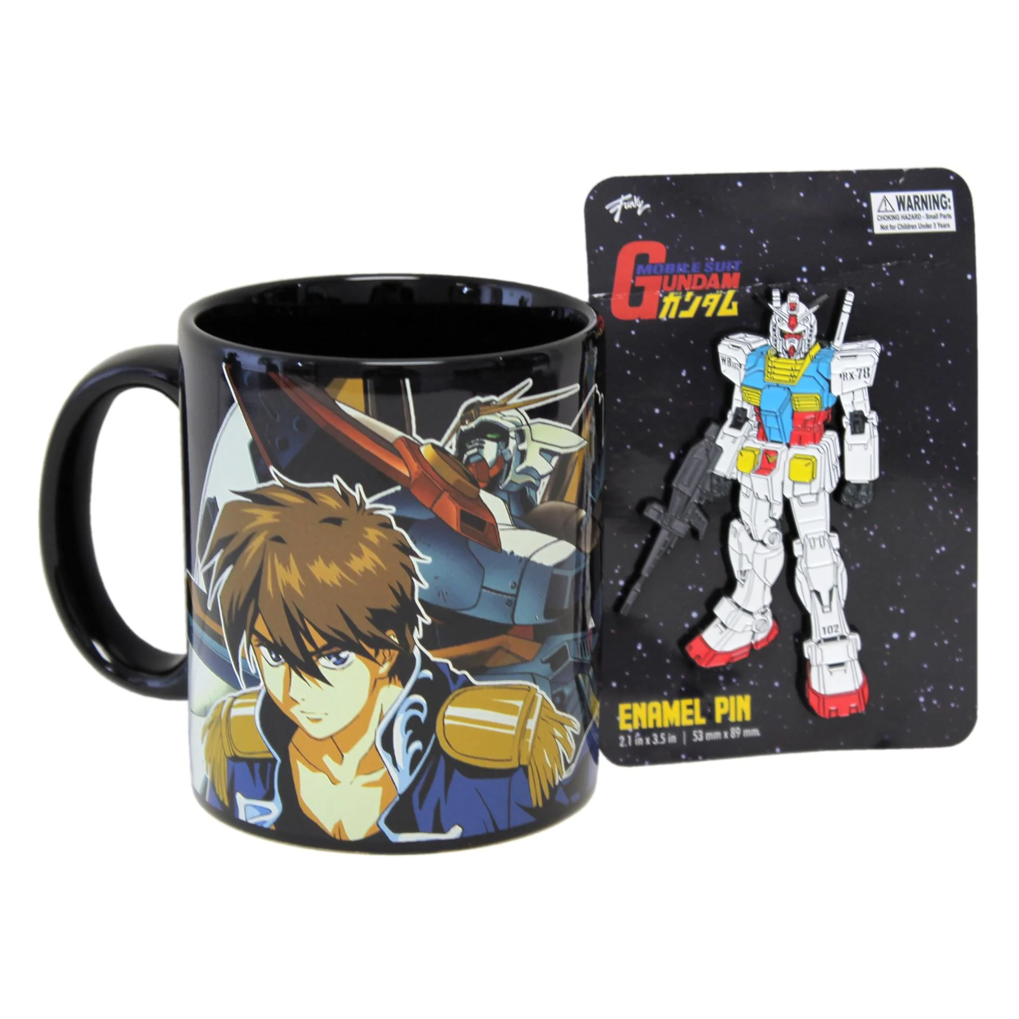 Gundam Wing Pilot 11oz Coffee Mug with Enamel Pin - Image 2
