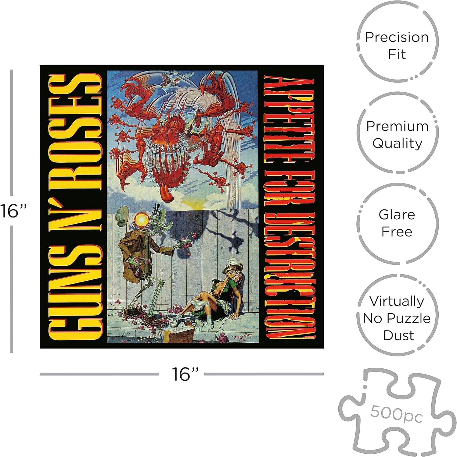 Guns N Roses Appetite For Destruction 1 500 Piece Jigsaw Puzzle - Image 3