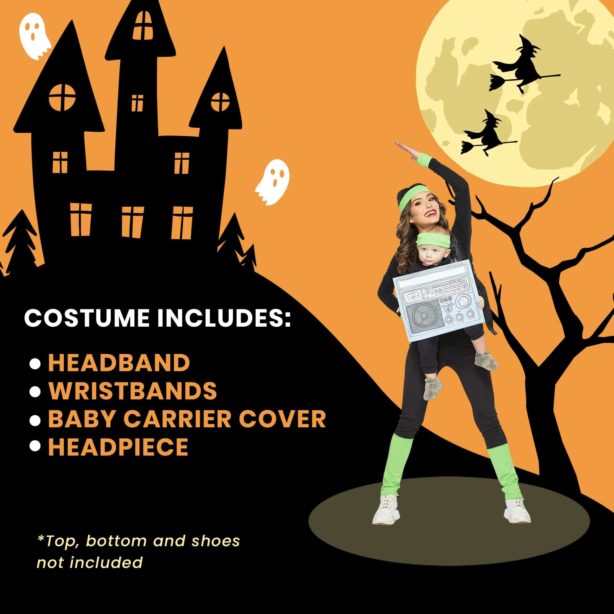 Gym Instructor & Boombox Baby & Me Costume - Image 5