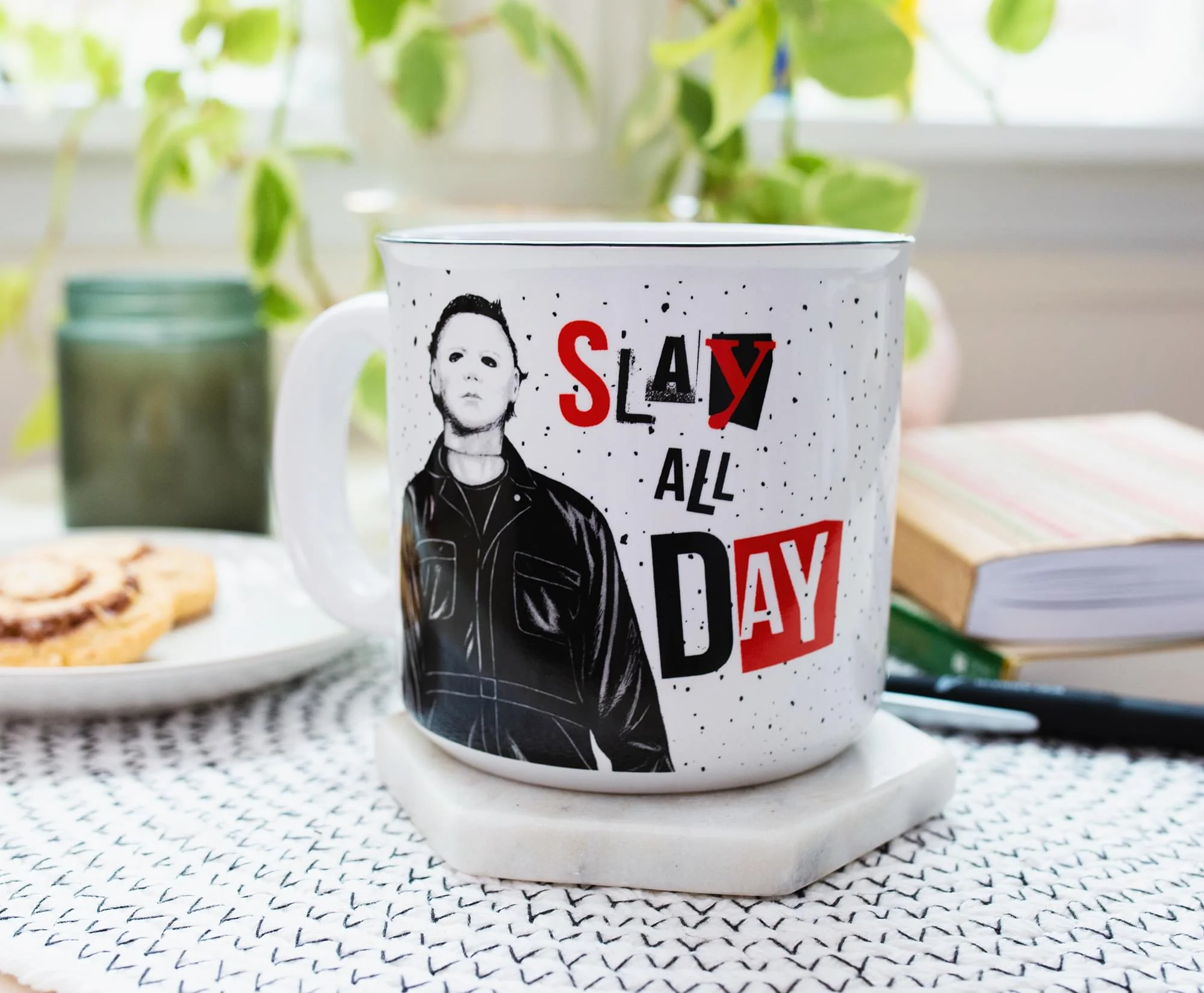 Halloween II "Slay All Day" Ceramic Camper Mug | Holds 20 Ounces - Image 4