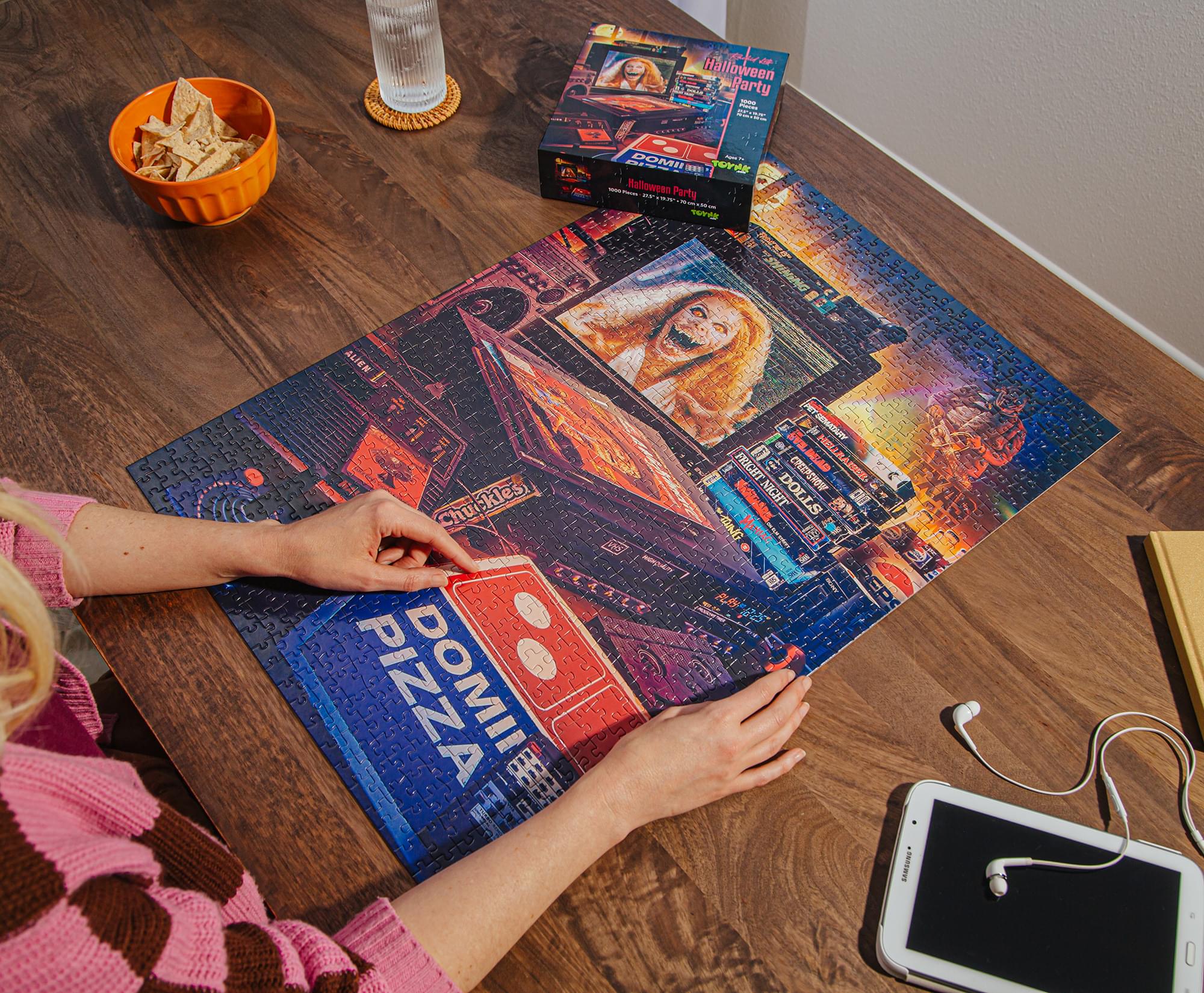 Halloween Pizza Party 1000-Piece Jigsaw Puzzle By Rachid Lotf | Toynk Exclusive - Image 9