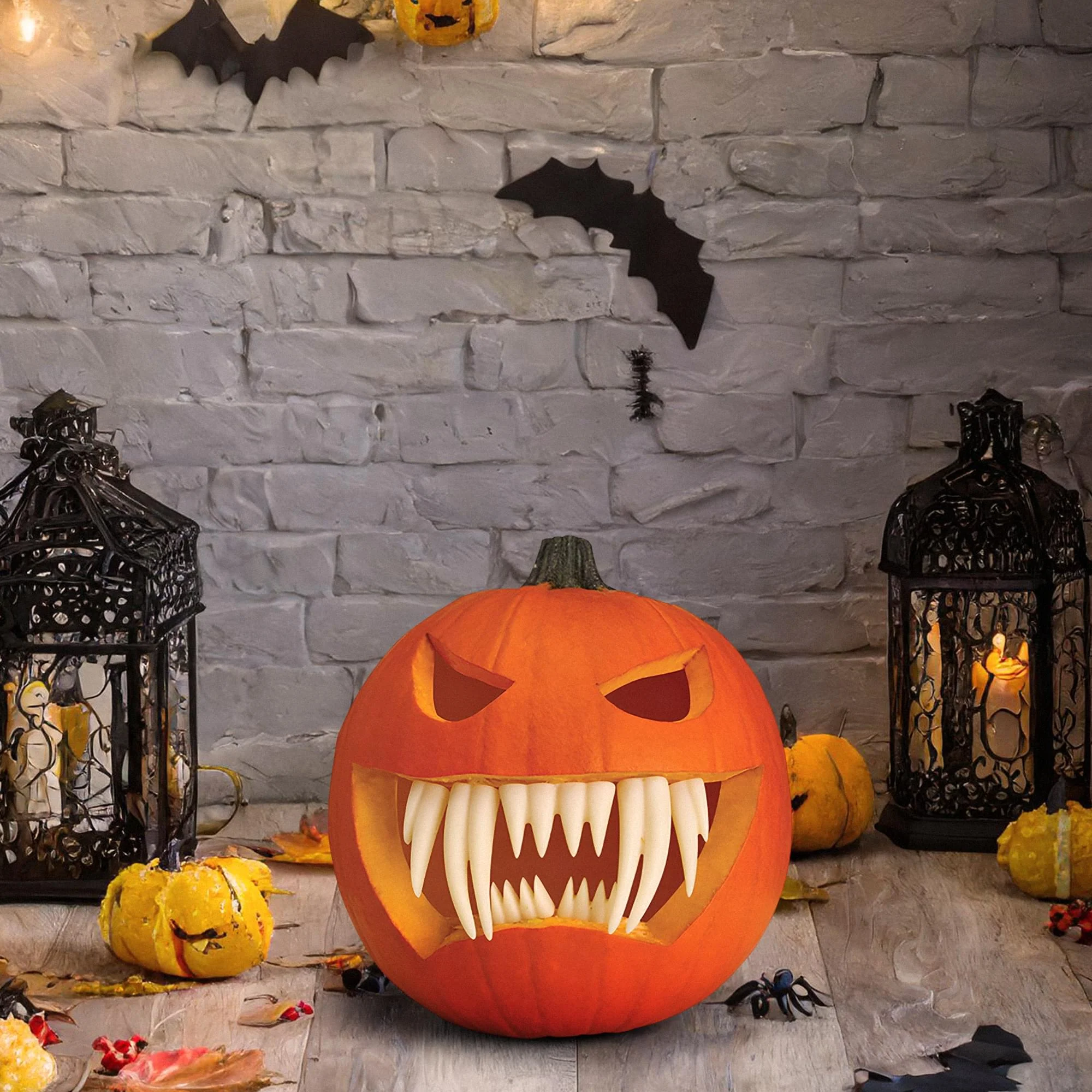Halloween Pumpkin Accessory Kit | Fang Teeth - Image 3