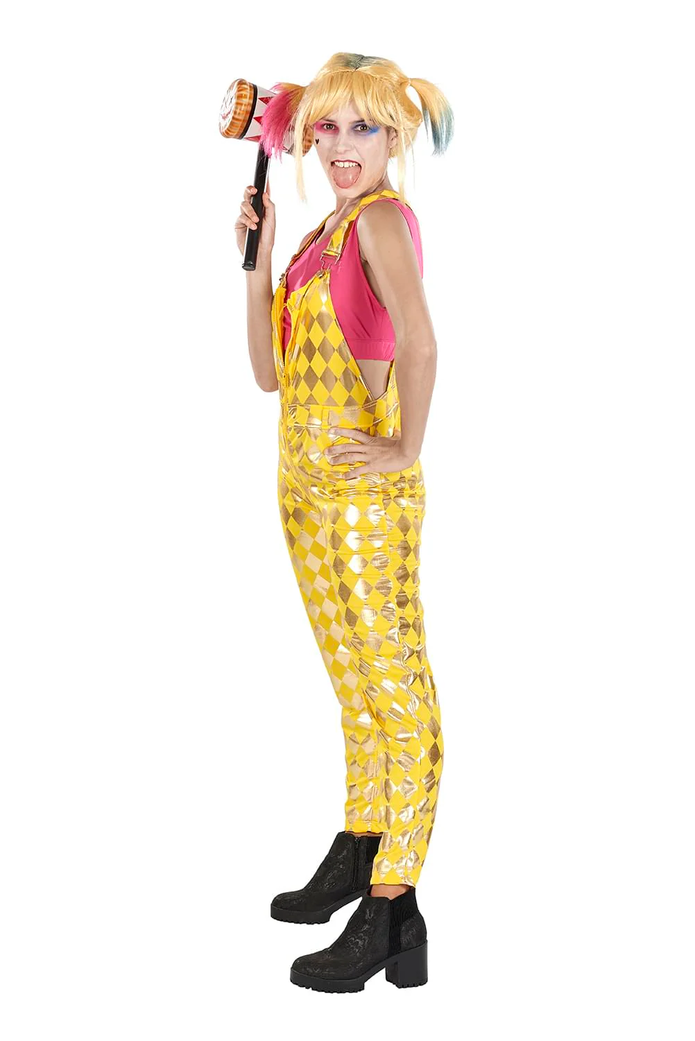 Harlequin Adult Costume | Crop Top & Jumpsuit Costume Set for Women - Image 3