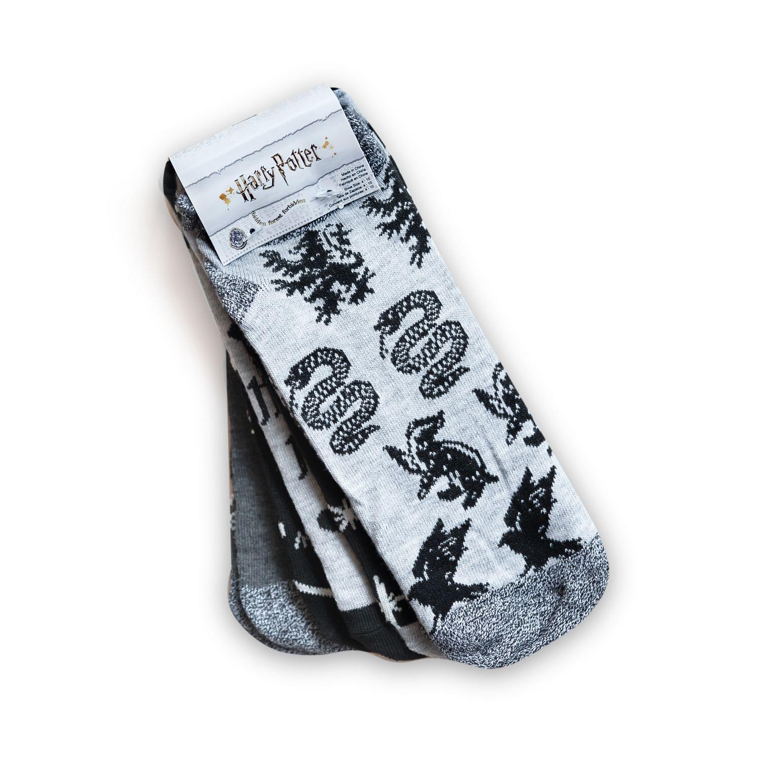Harry Potter Black & Grey Adult Ankle Socks - 5-Pack - Image 4