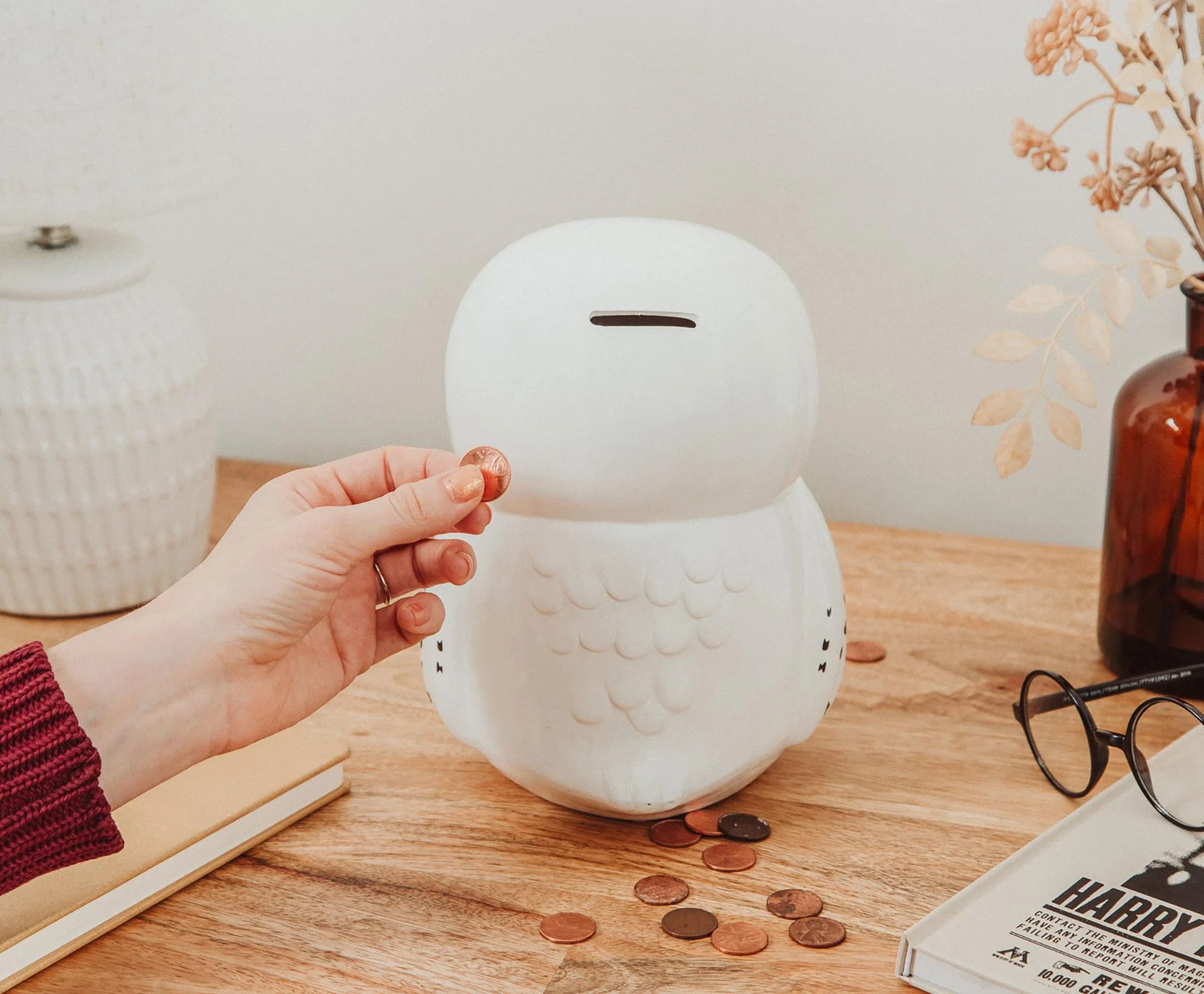 Harry Potter Chibi Hedwig 8-Inch Figural Coin Bank Storage | Toynk Exclusive - Image 5