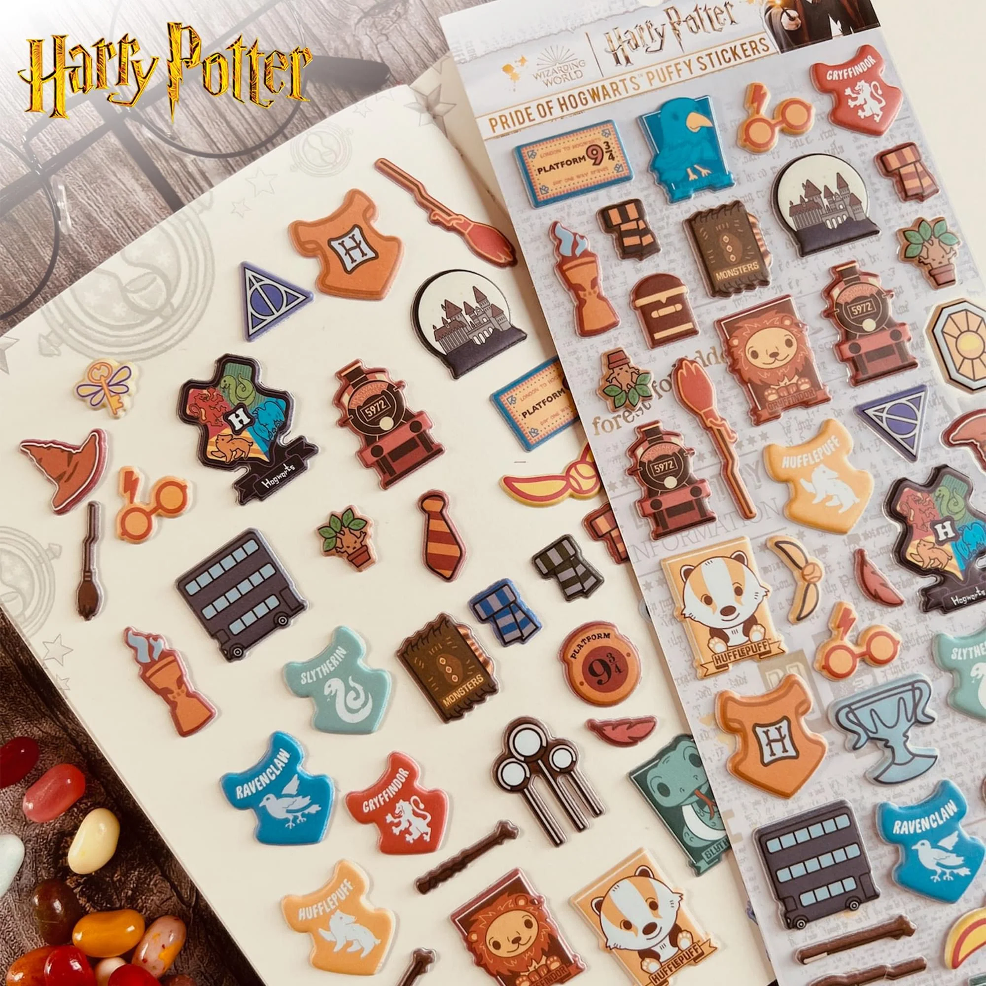 Harry Potter Chibi Puffy Sticker Sheets | 4-Pack - Image 4