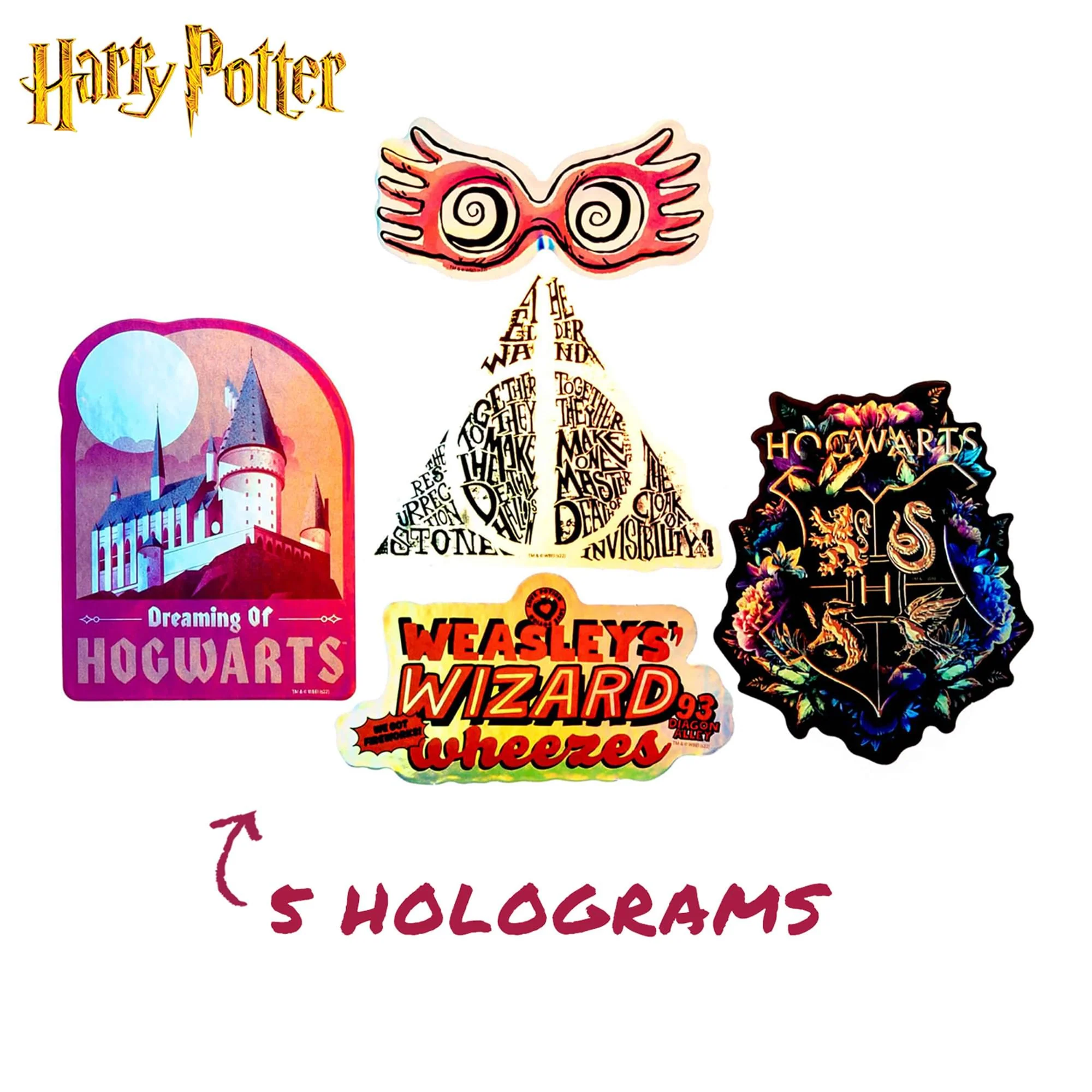 Harry Potter Clear Variety Vinyl Decal 50-Pack - Image 4