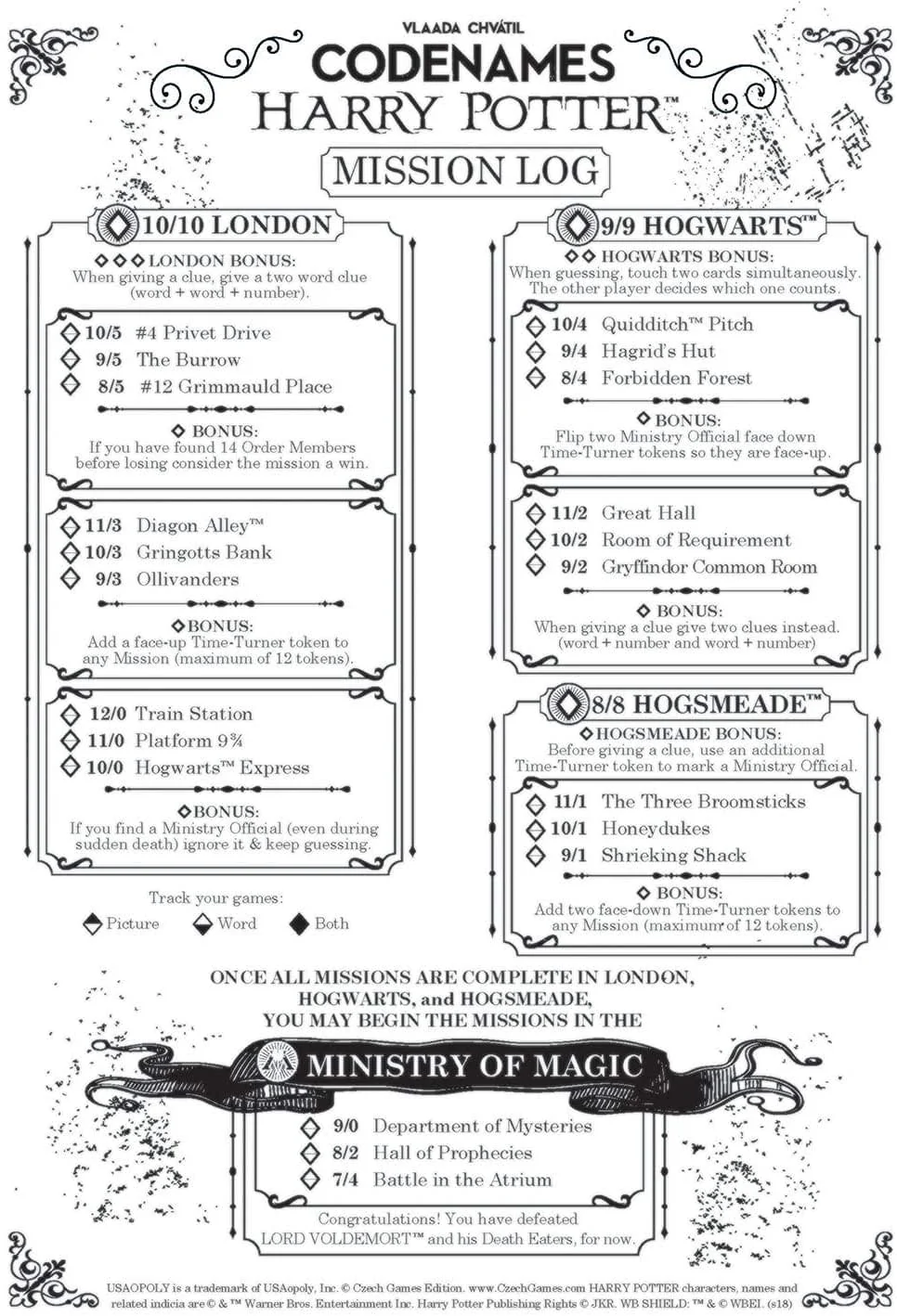 Harry Potter Codenames Top Secret Co-Op Game | For 2+ Players - Image 3