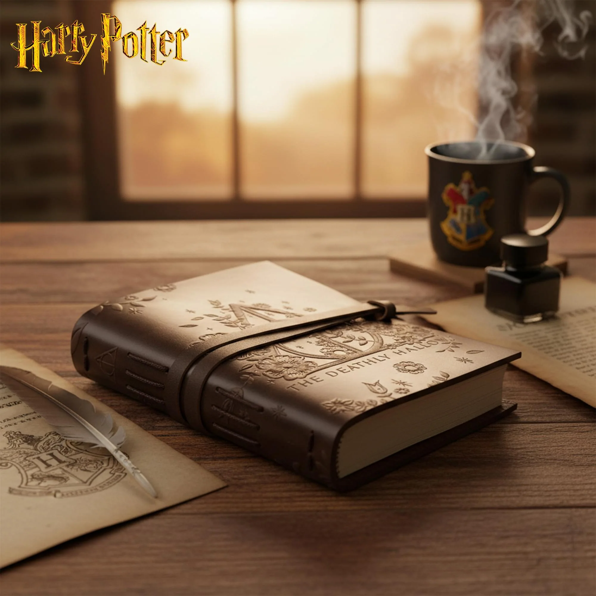 Harry Potter Deathly Hallows Leather Wrap Journal | 240 Pages - Image 8