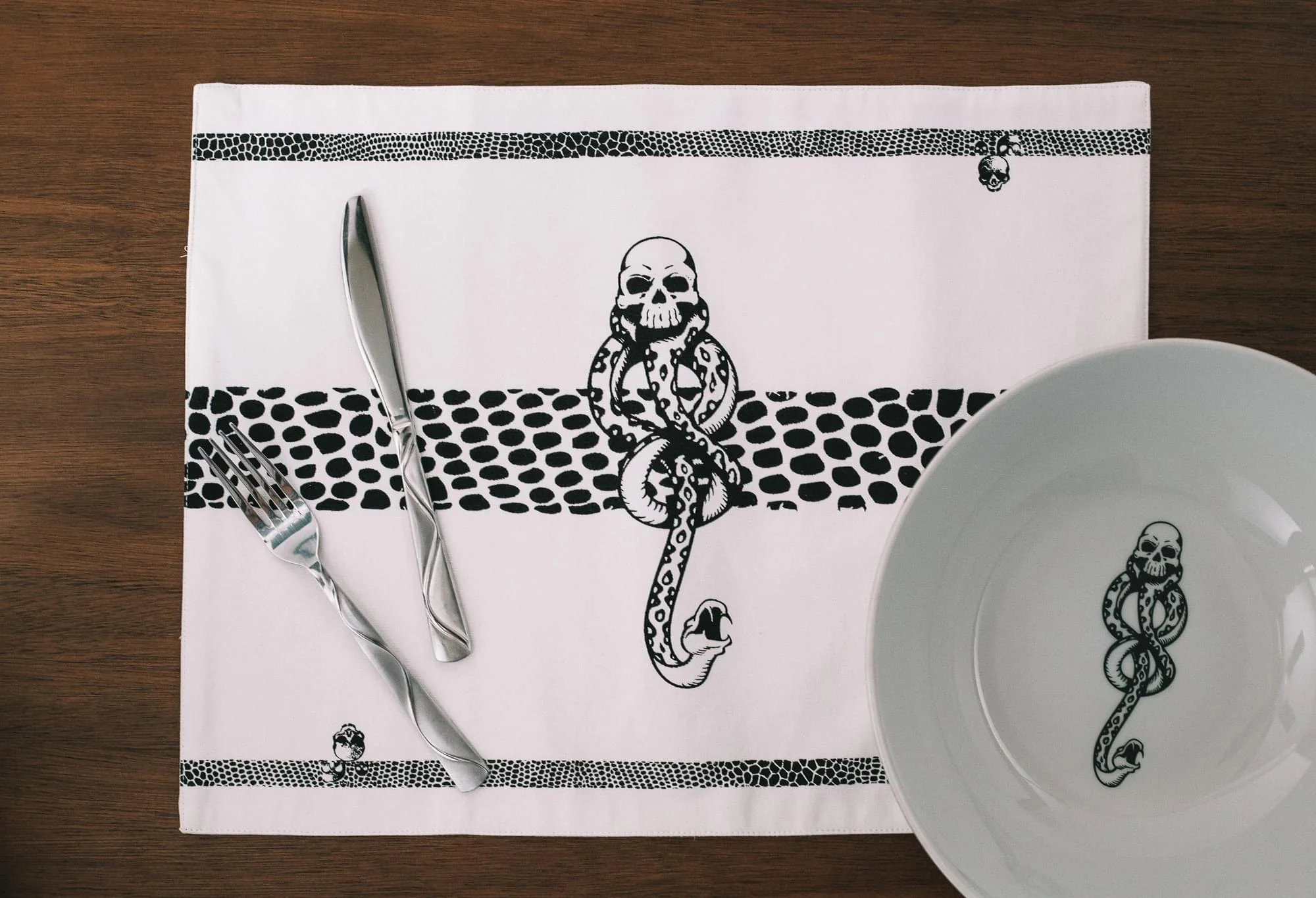 Harry Potter Dinner Table Placemats | 4-Piece Death Eater Dinner Table Mats - Image 5