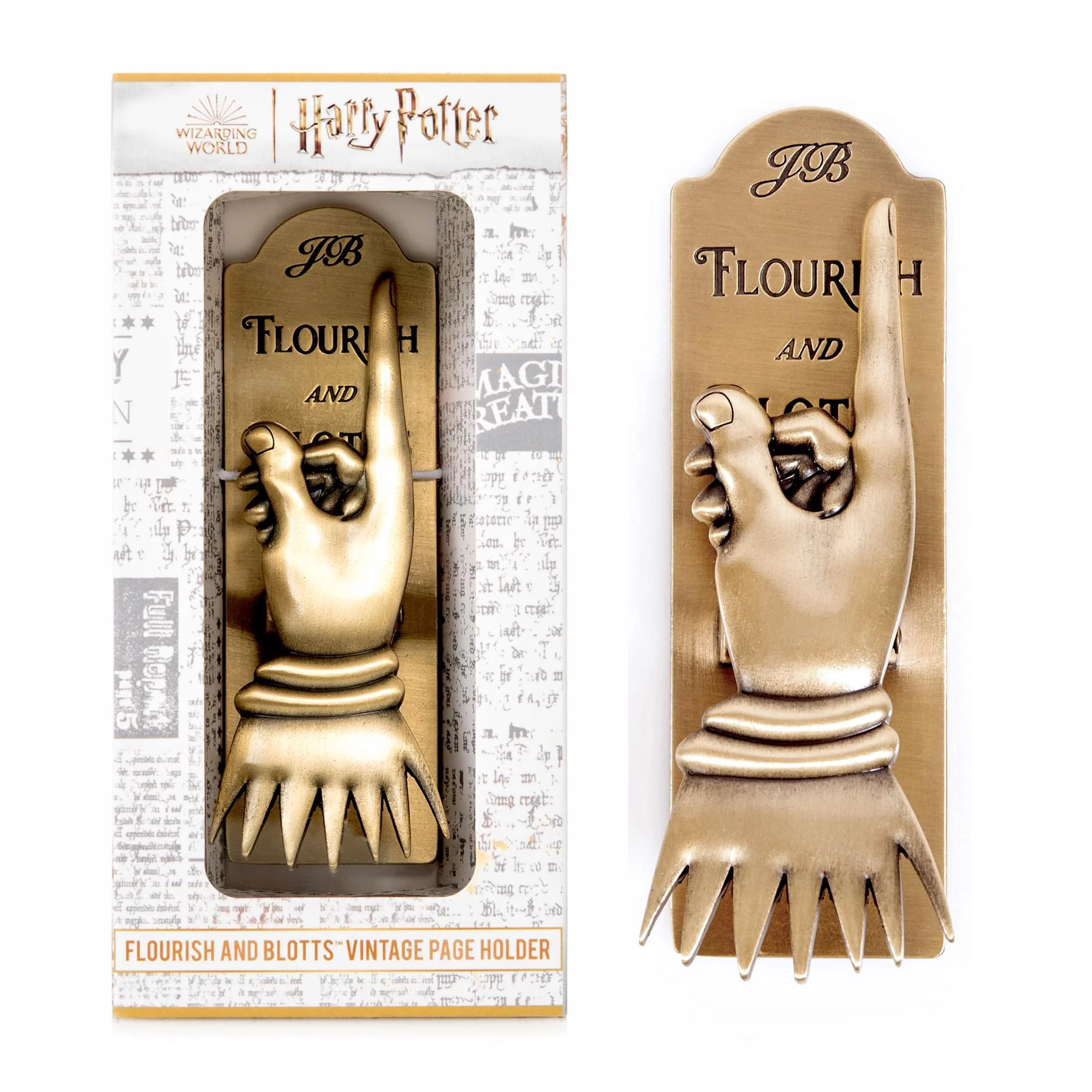 Harry Potter Flourish & Blotts Metal Hand Book Clip