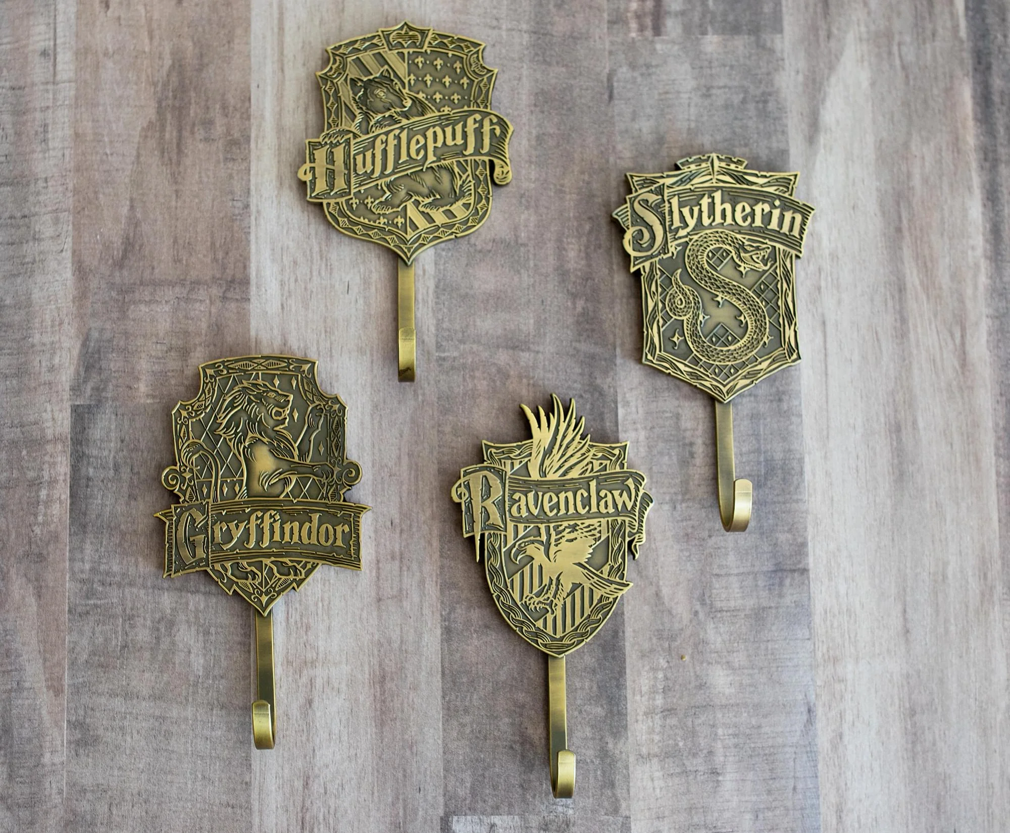 Harry Potter Gold Hogwarts Houses Wall Hooks Storage Rack | Set of 4 - Image 5