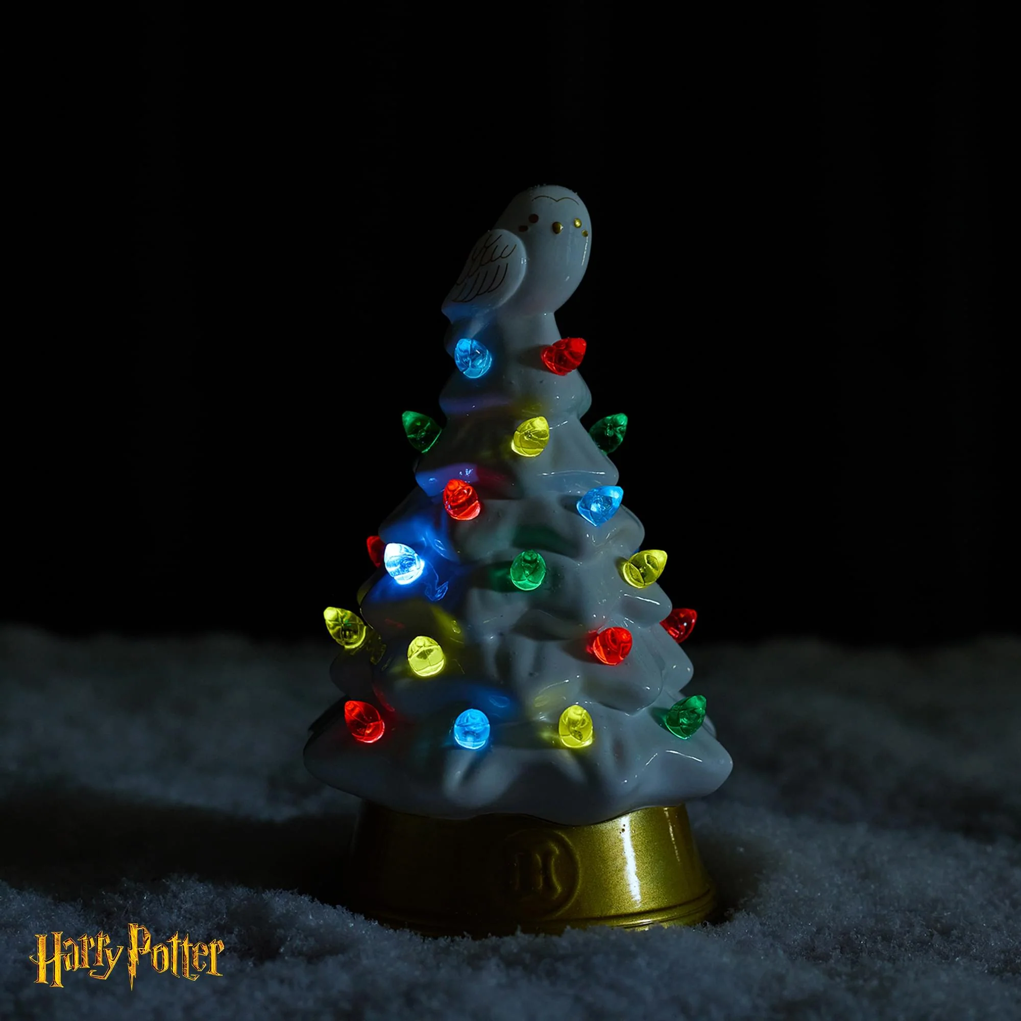 Harry Potter Hedwig Light-Up Ceramic Christmas Tree | 6 Inches Tall - Image 4