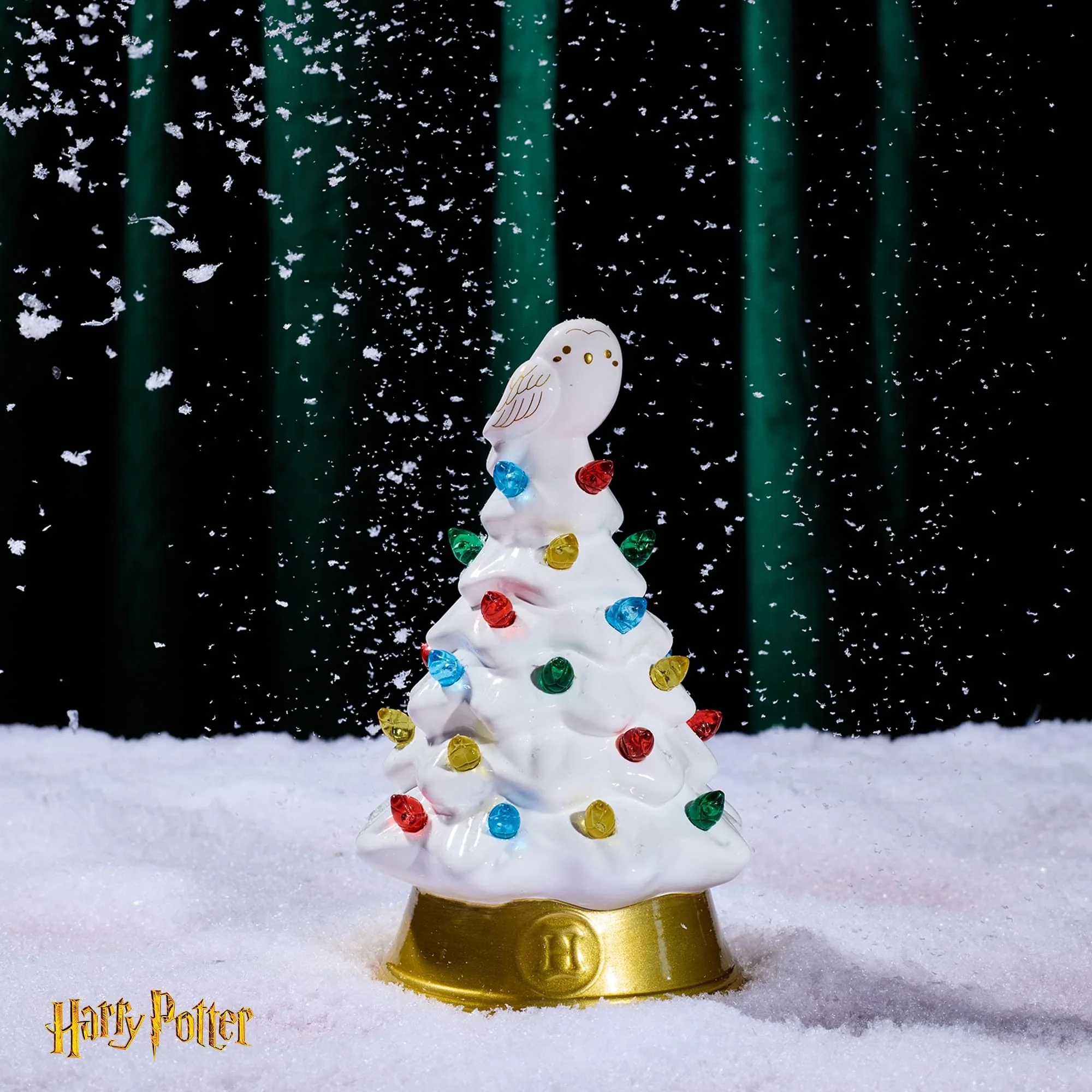 Harry Potter Hedwig Light-Up Ceramic Christmas Tree | 6 Inches Tall - Image 6