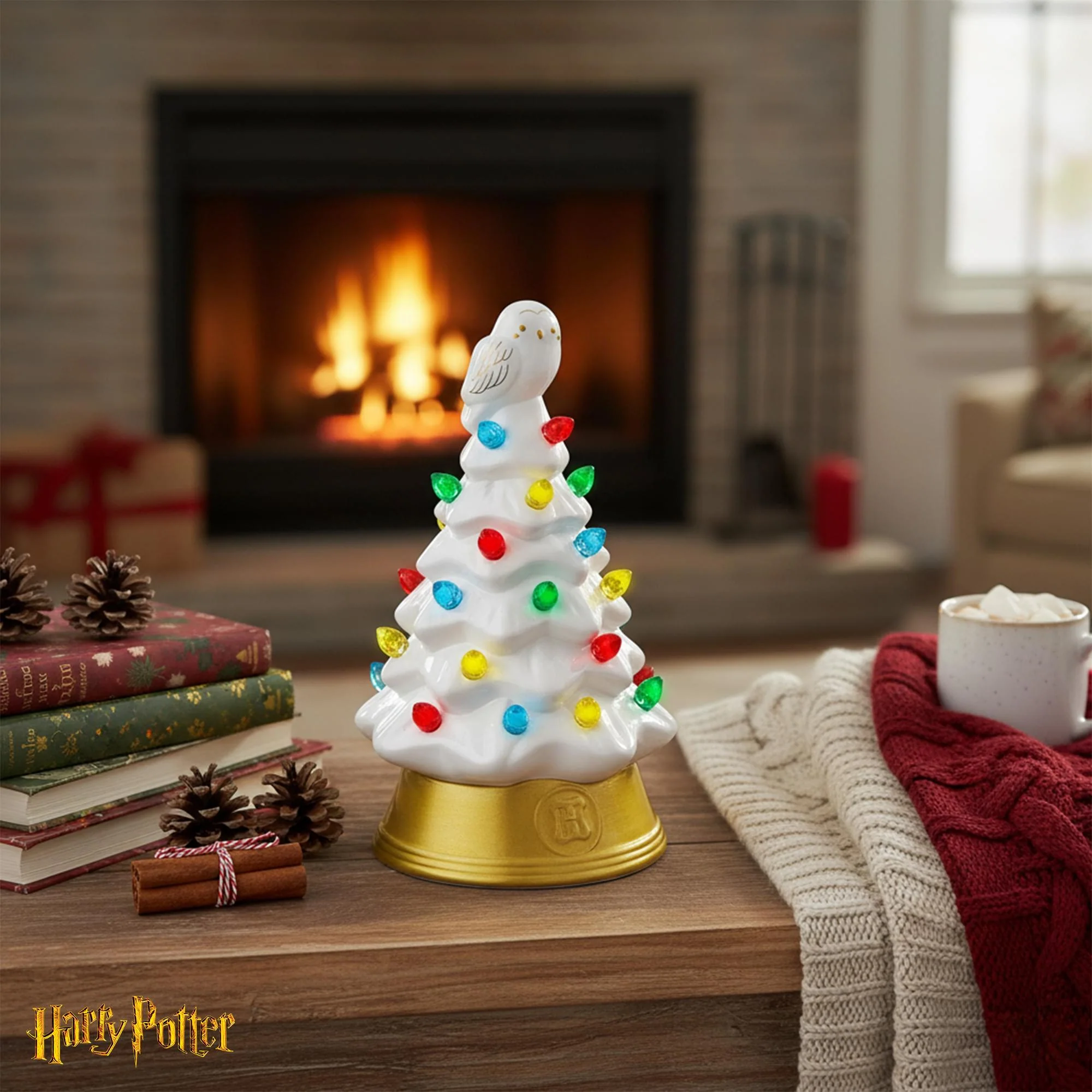 Harry Potter Hedwig Light-Up Ceramic Christmas Tree | 6 Inches Tall - Image 8