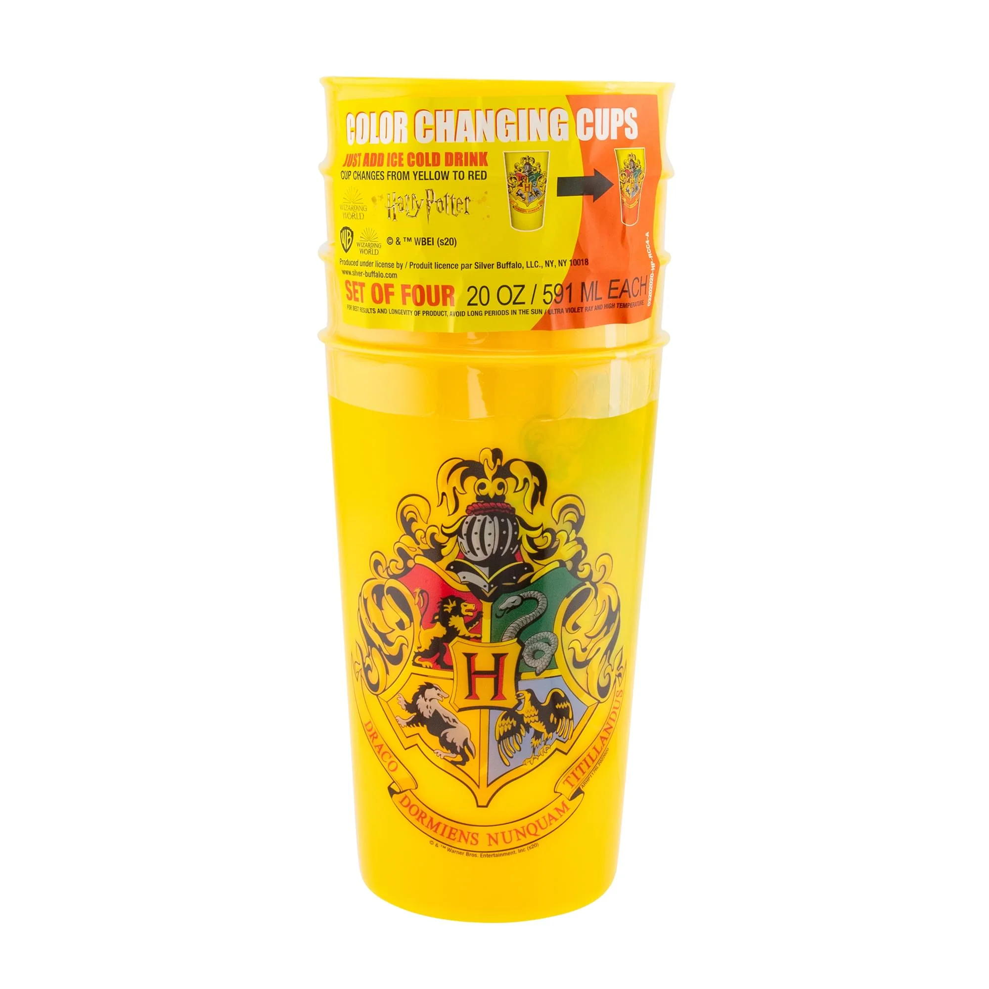 Harry Potter Hogwarts 20-Ounce Plastic Color-Changing Cups | Set of 4 - Image 4