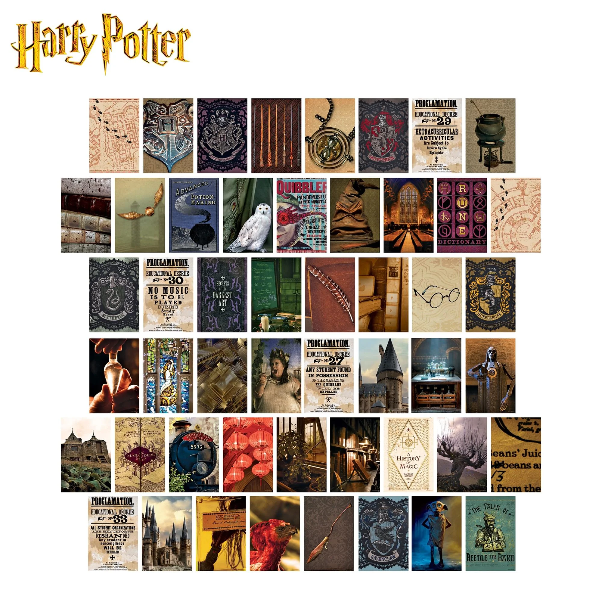 Harry Potter Hogwarts 4 x 6 Inch Wall Collage Kit | 50 Prints - Image 3