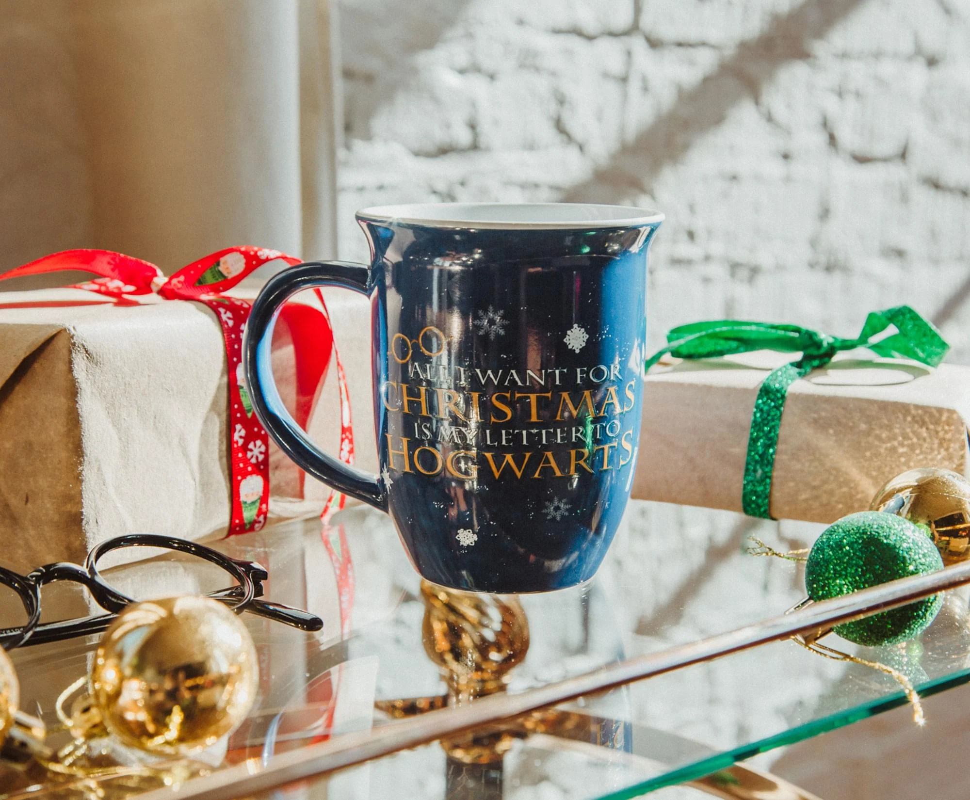 Harry Potter Hogwarts Christmas Wide Rim Ceramic Mug | Holds 16 Ounces - Image 4