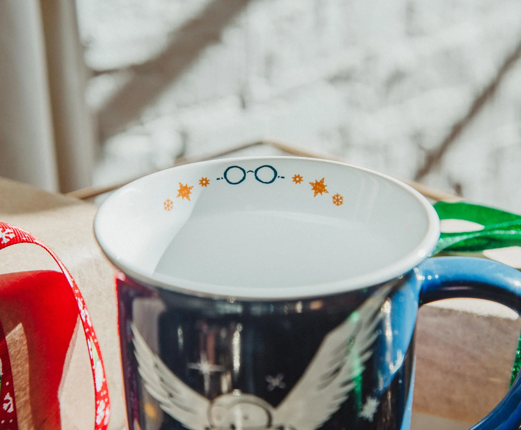 Harry Potter Hogwarts Christmas Wide Rim Ceramic Mug | Holds 16 Ounces - Image 5