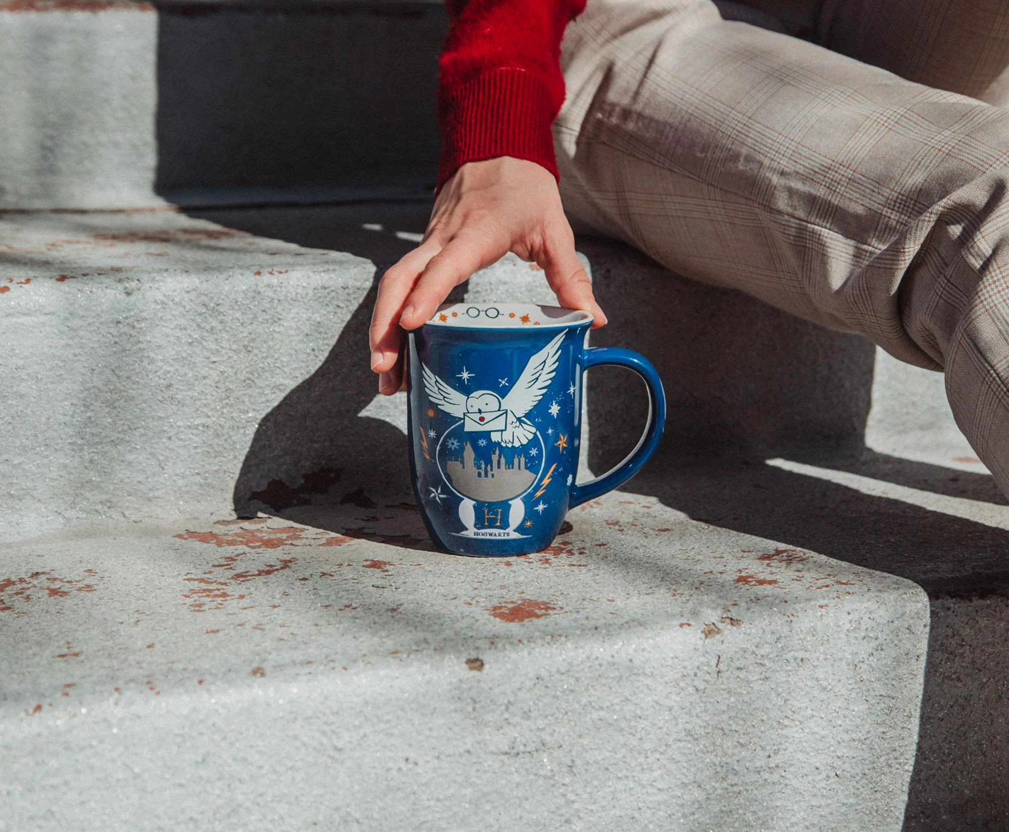 Harry Potter Hogwarts Christmas Wide Rim Ceramic Mug | Holds 16 Ounces - Image 7