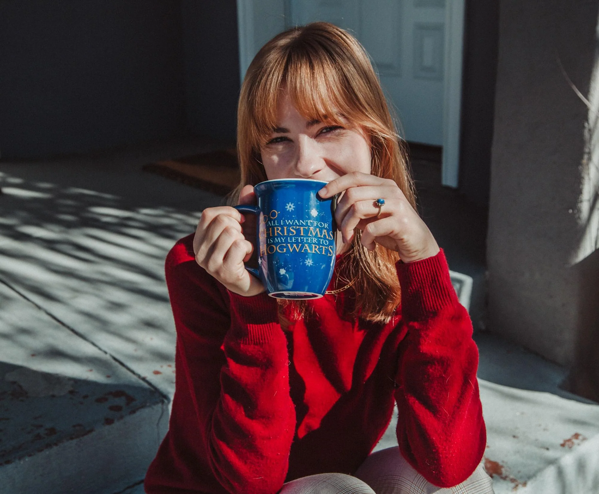 Harry Potter Hogwarts Christmas Wide Rim Ceramic Mug | Holds 16 Ounces - Image 8