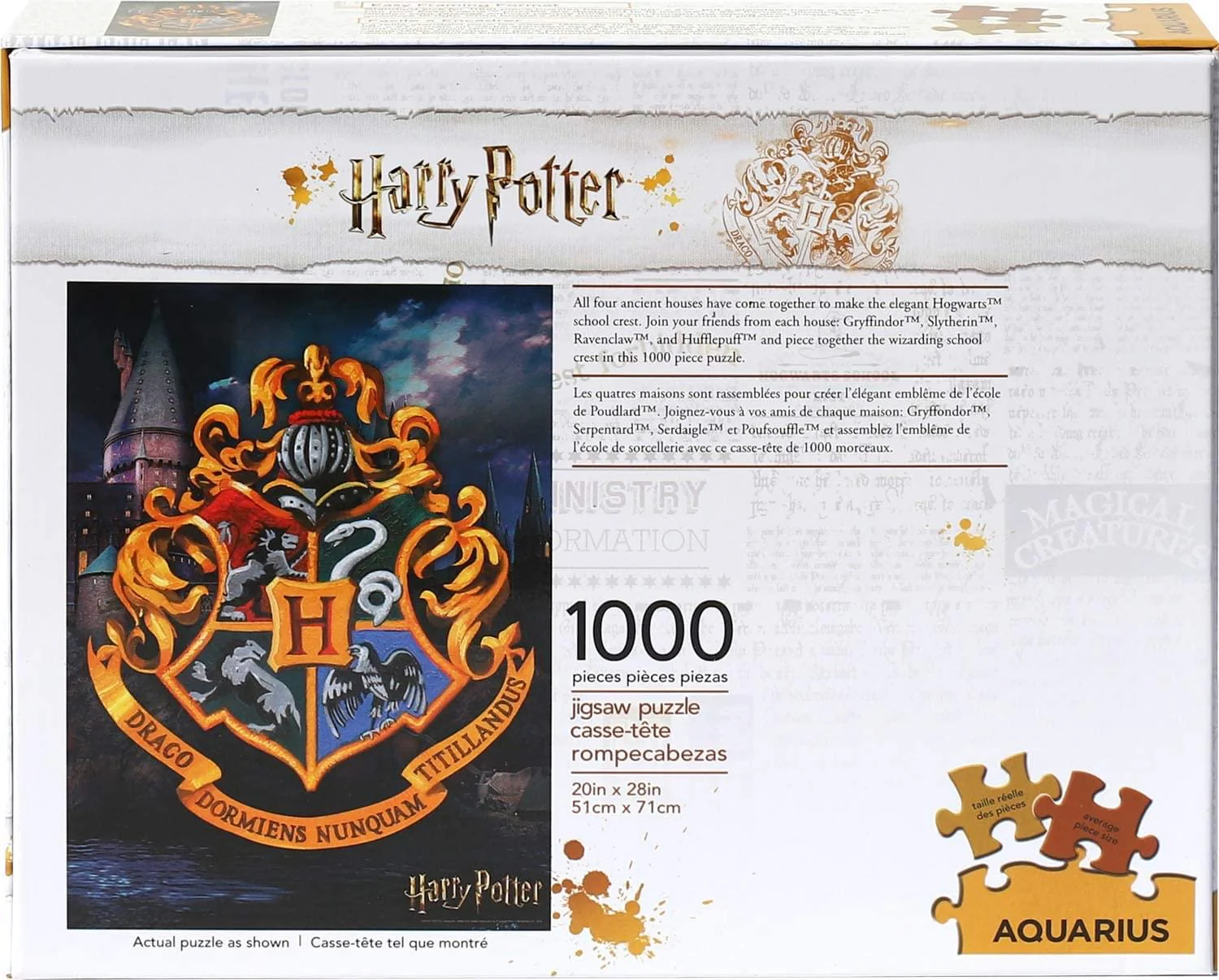 Harry Potter Hogwarts Crest 1000 Piece Jigsaw Puzzle - Image 3