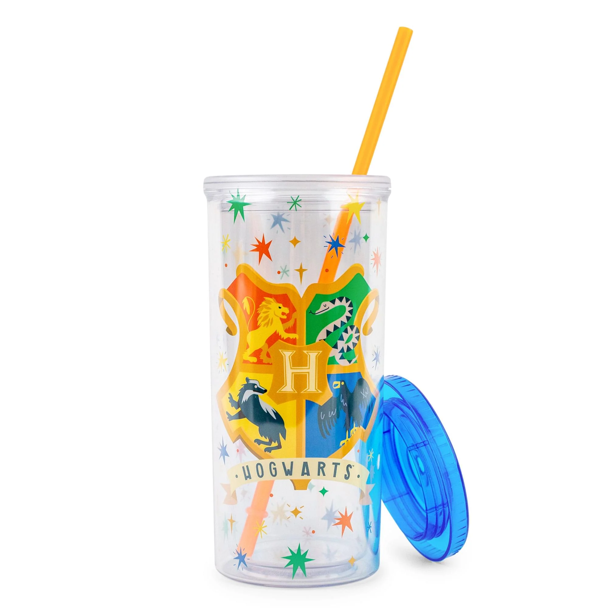 Harry Potter Hogwarts Crest Carnival Cup With Lid And Straw | Holds 20 Ounces - Image 2