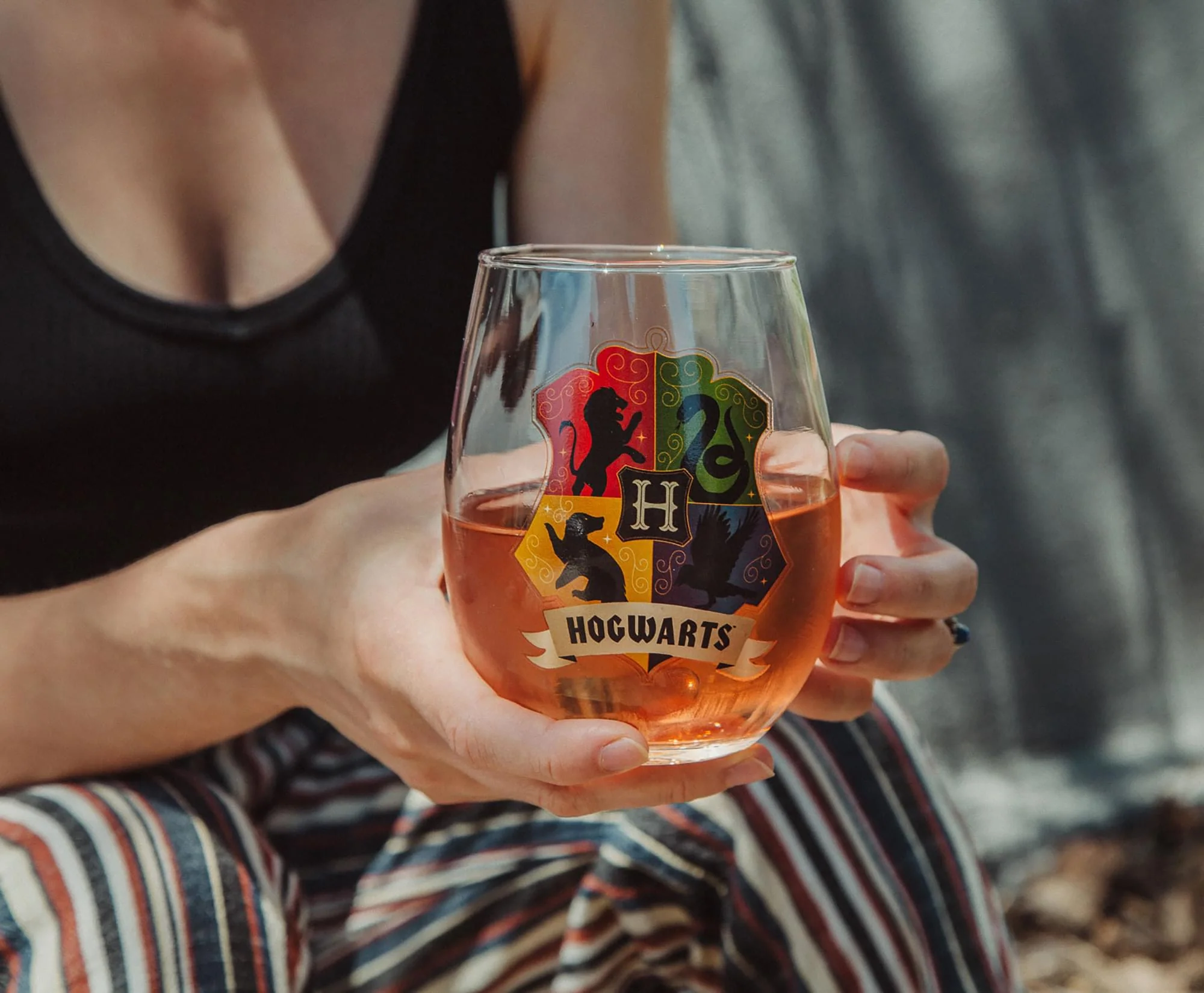 Harry Potter Hogwarts Crest Stemless Wine Glass | Holds 20 Ounces - Image 2