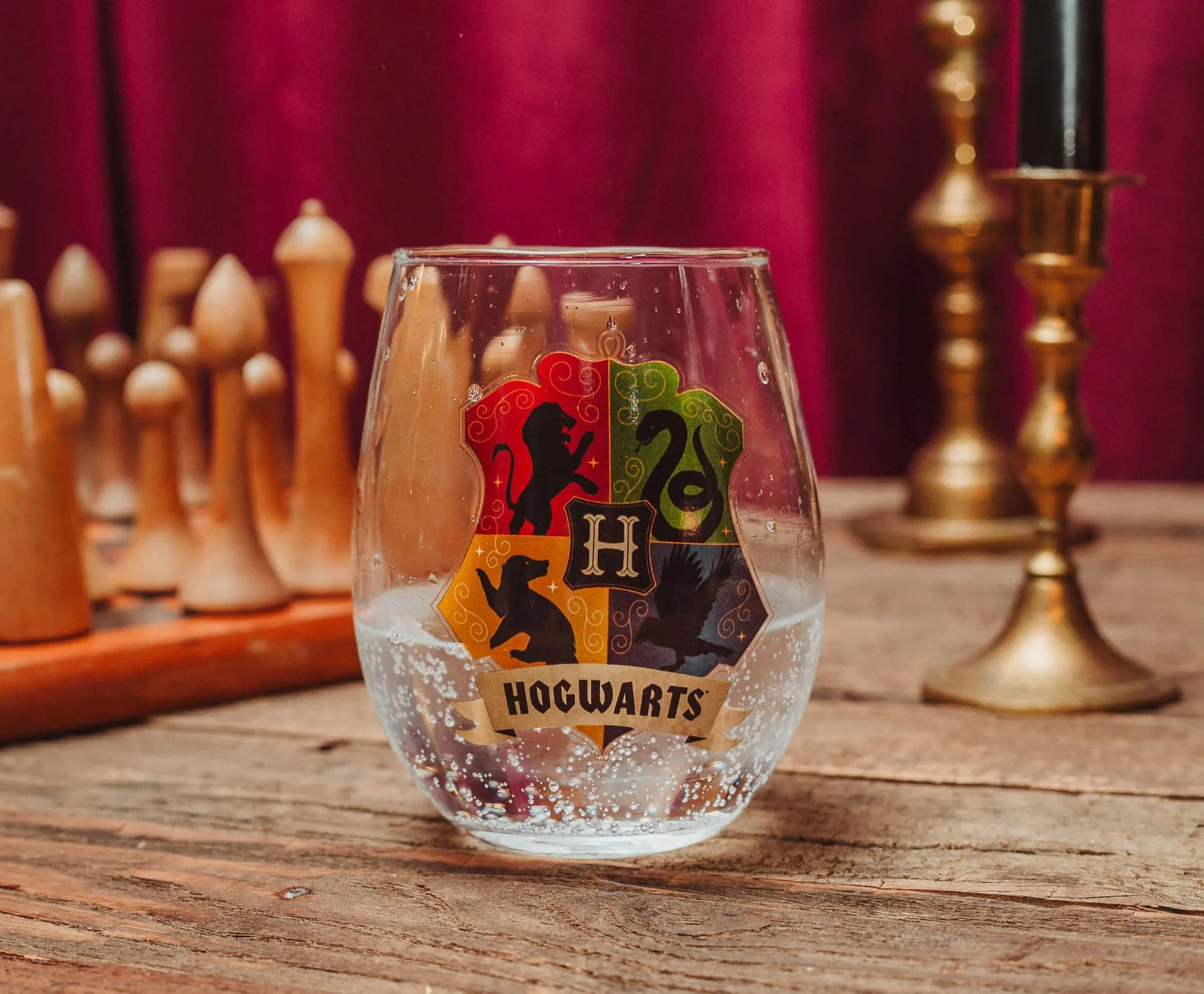 Harry Potter Hogwarts Crest Stemless Wine Glass | Holds 20 Ounces - Image 4