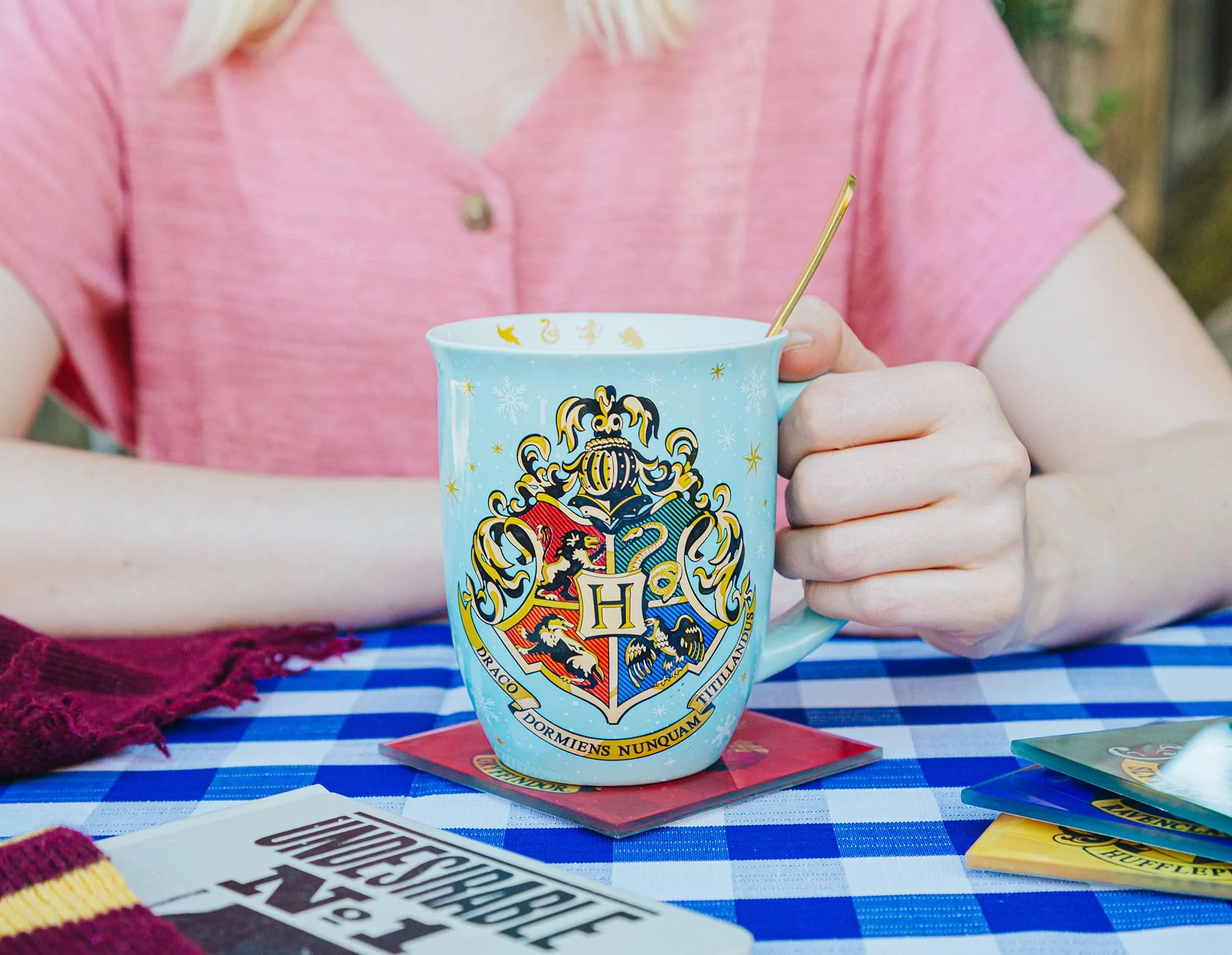 Harry Potter Hogwarts Holiday Wide-Rim Ceramic Latte Mug | Holds 16 Ounces - Image 6