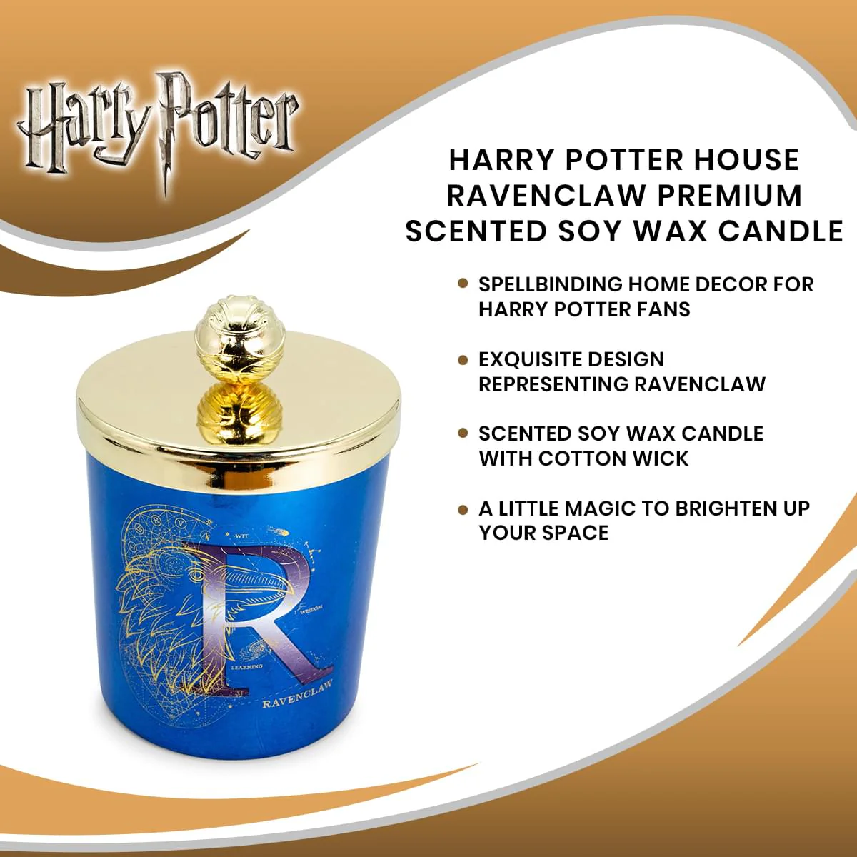 Harry Potter House Ravenclaw Premium Scented Soy Wax Candle - Image 7