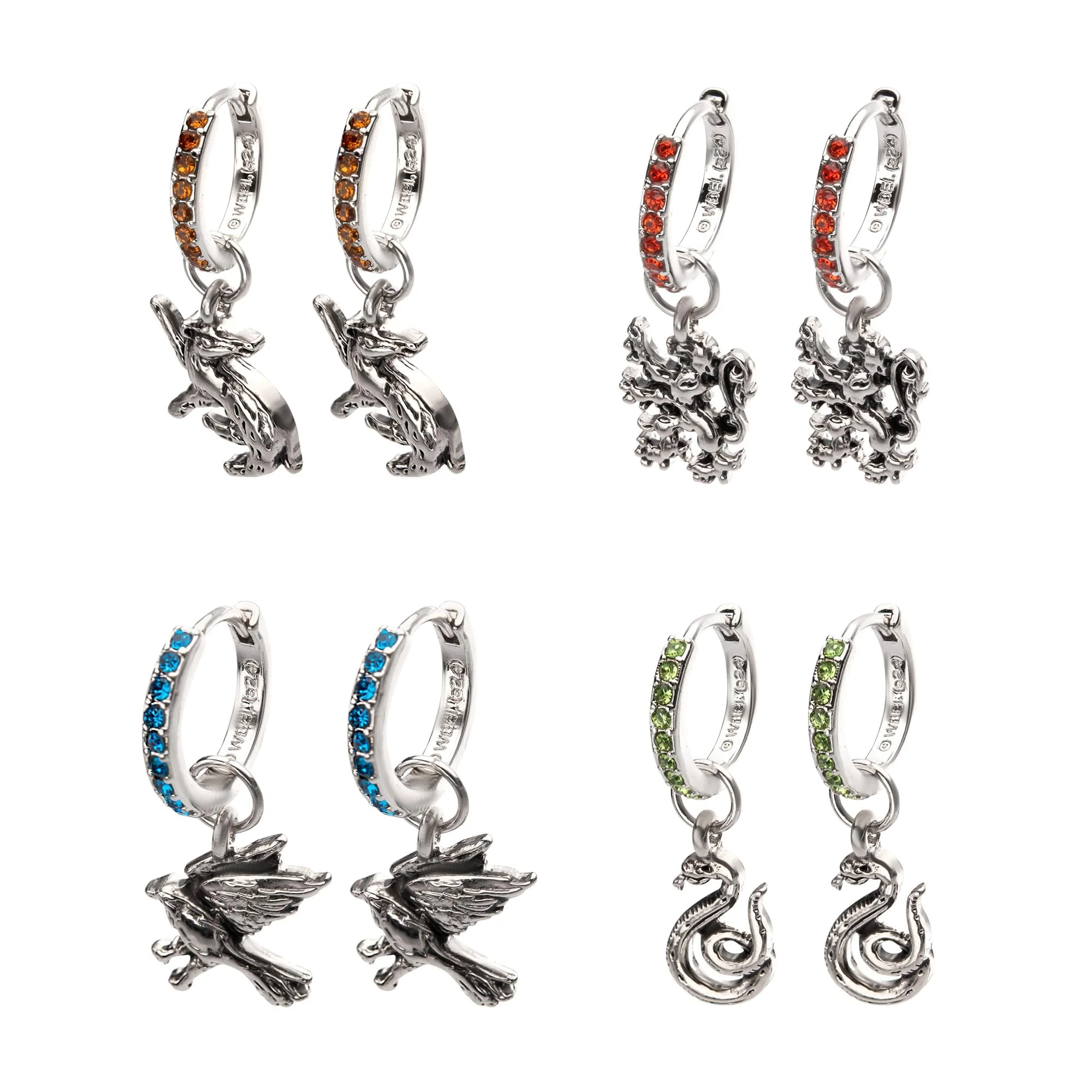 Harry Potter Houses 4-Piece Loop Earring Set - Image 2