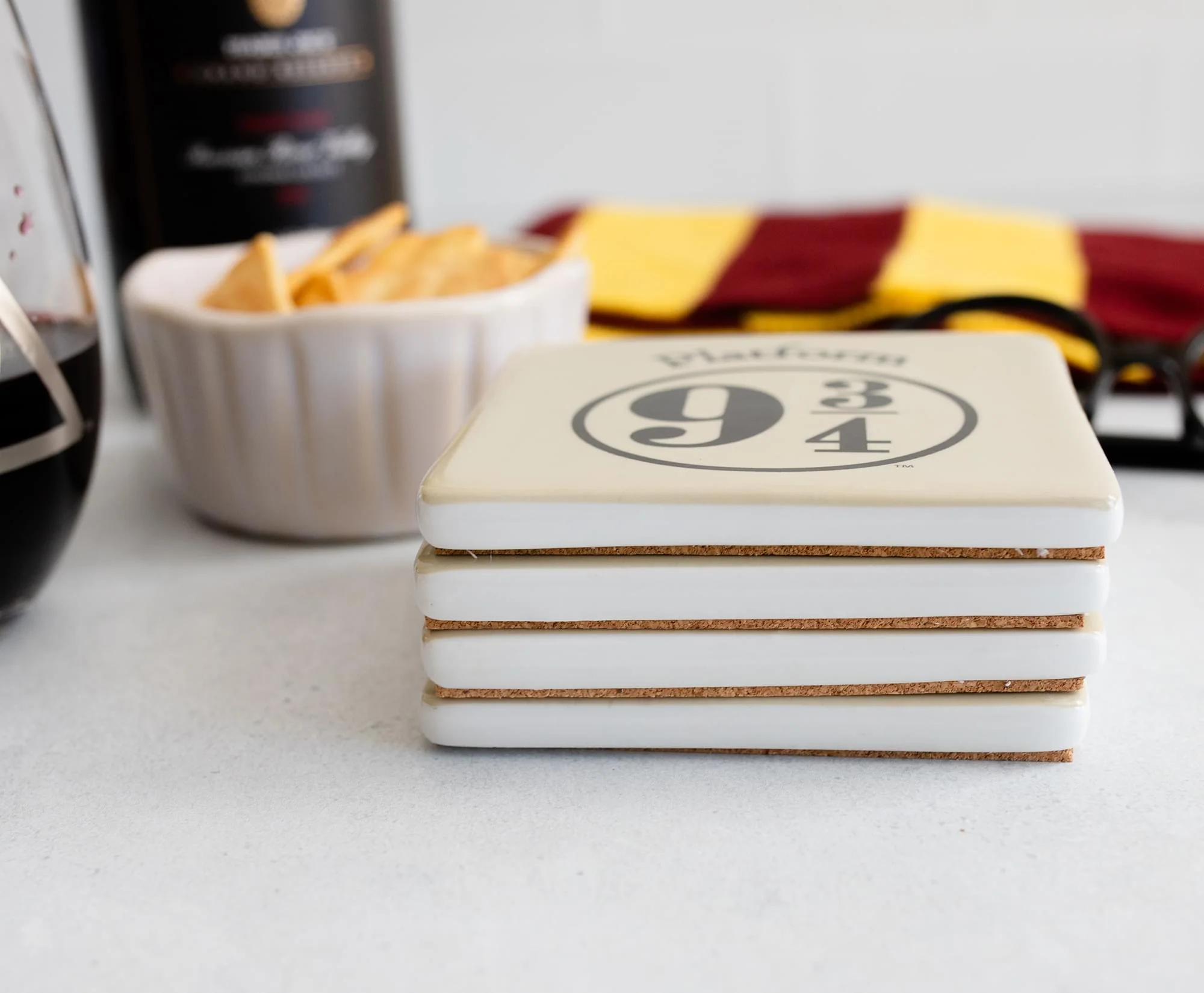 Harry Potter Icons Ceramic Square Drink Coasters | Set of 4 - Image 5