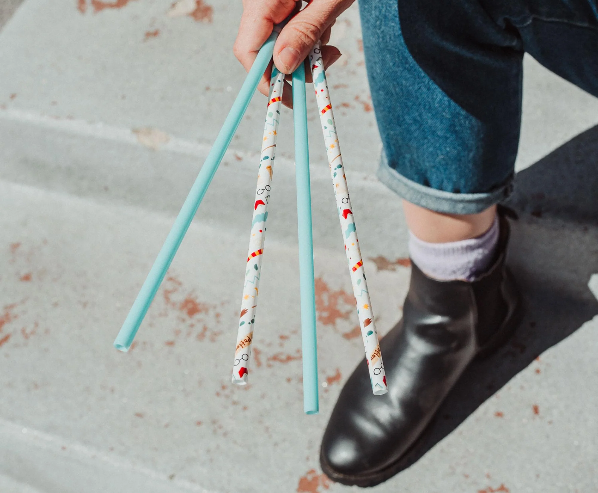 Harry Potter Icons Reusable Plastic Straws | Set of 4 - Image 4