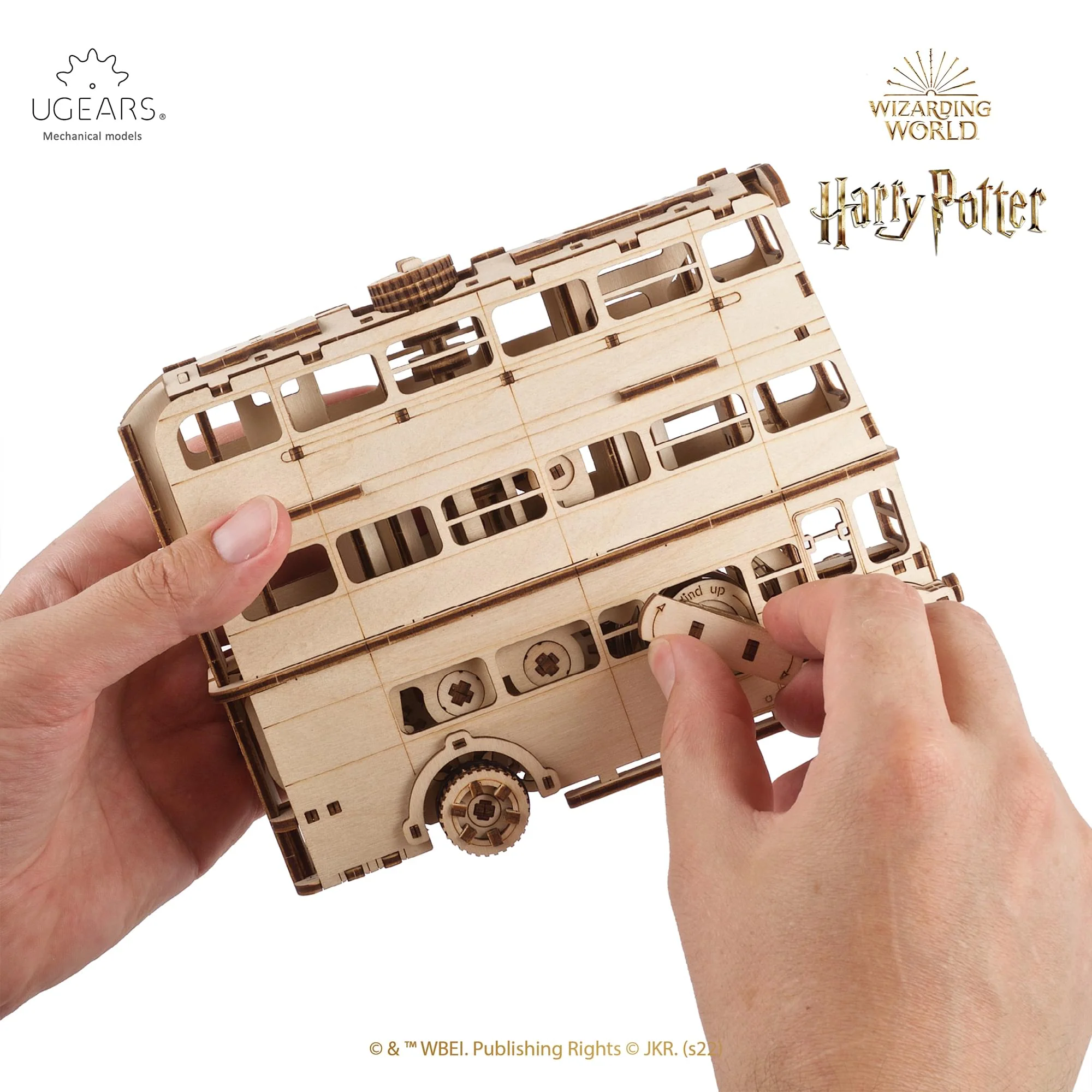 Harry Potter Knight Bus 3D Wooden Puzzle Mechanical Model Kit - Image 2