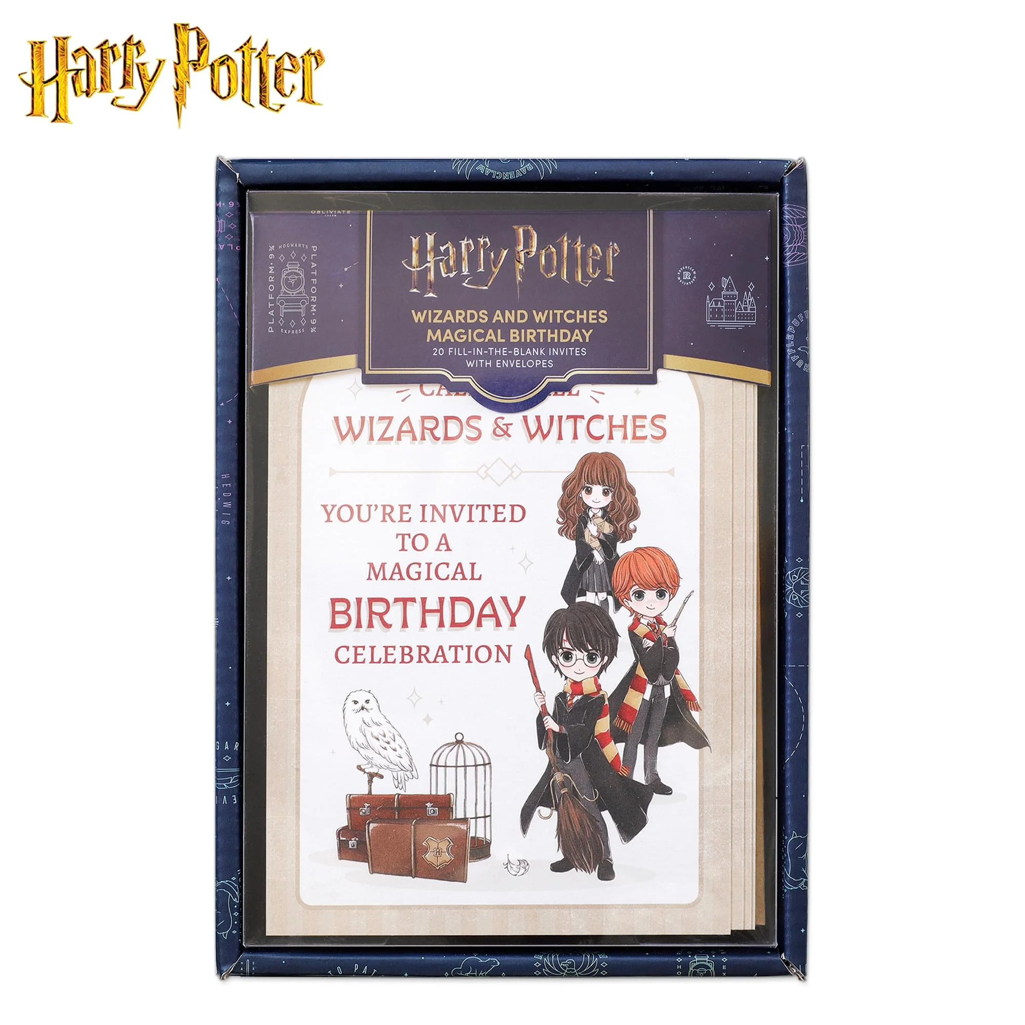 Harry Potter Magical Wizards & Witches Birthday Invitation & Envelope Box Set - Image 2