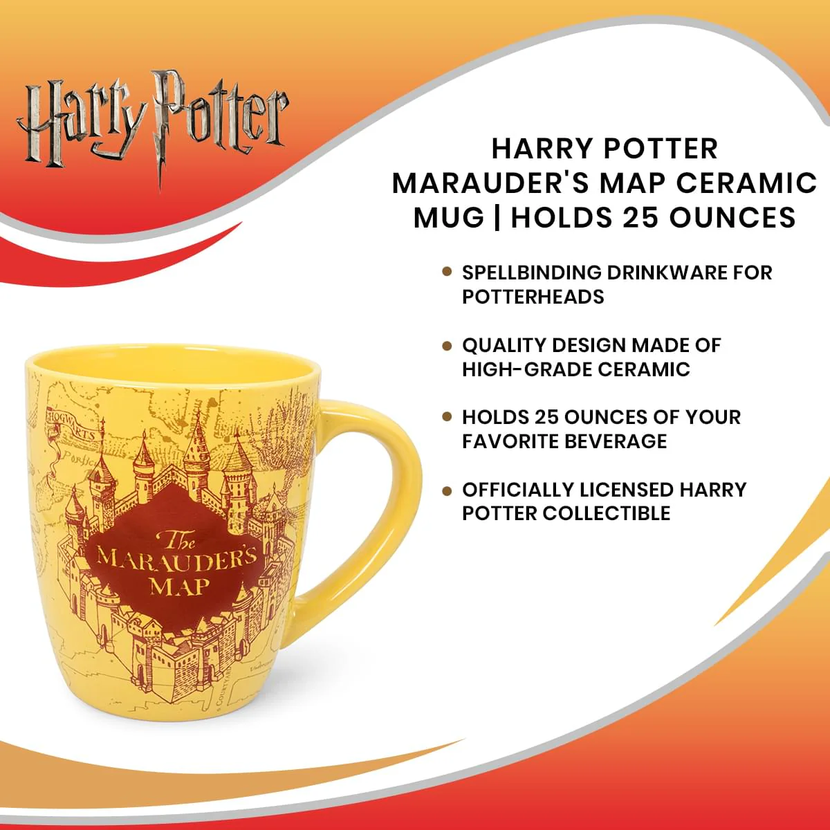 Harry Potter Marauder's Map Ceramic Mug | Holds 25 Ounces - Image 7